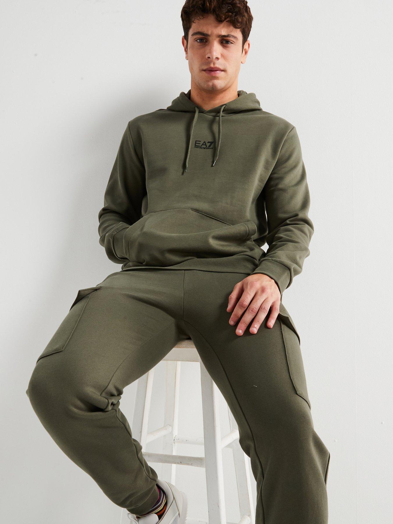 Image 5 of 6 of EA7 Emporio Armani Core Id Centre Logo Hoodie - Khaki