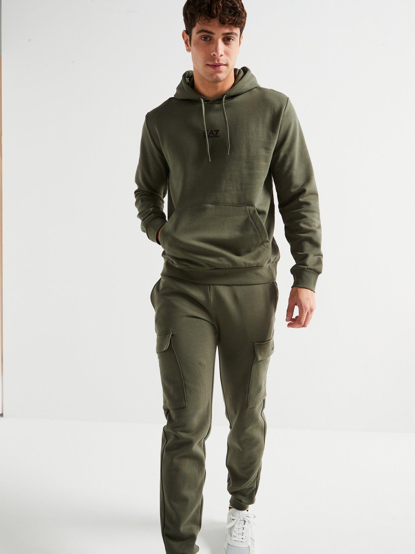Image 6 of 6 of EA7 Emporio Armani Core Id Centre Logo Hoodie - Khaki