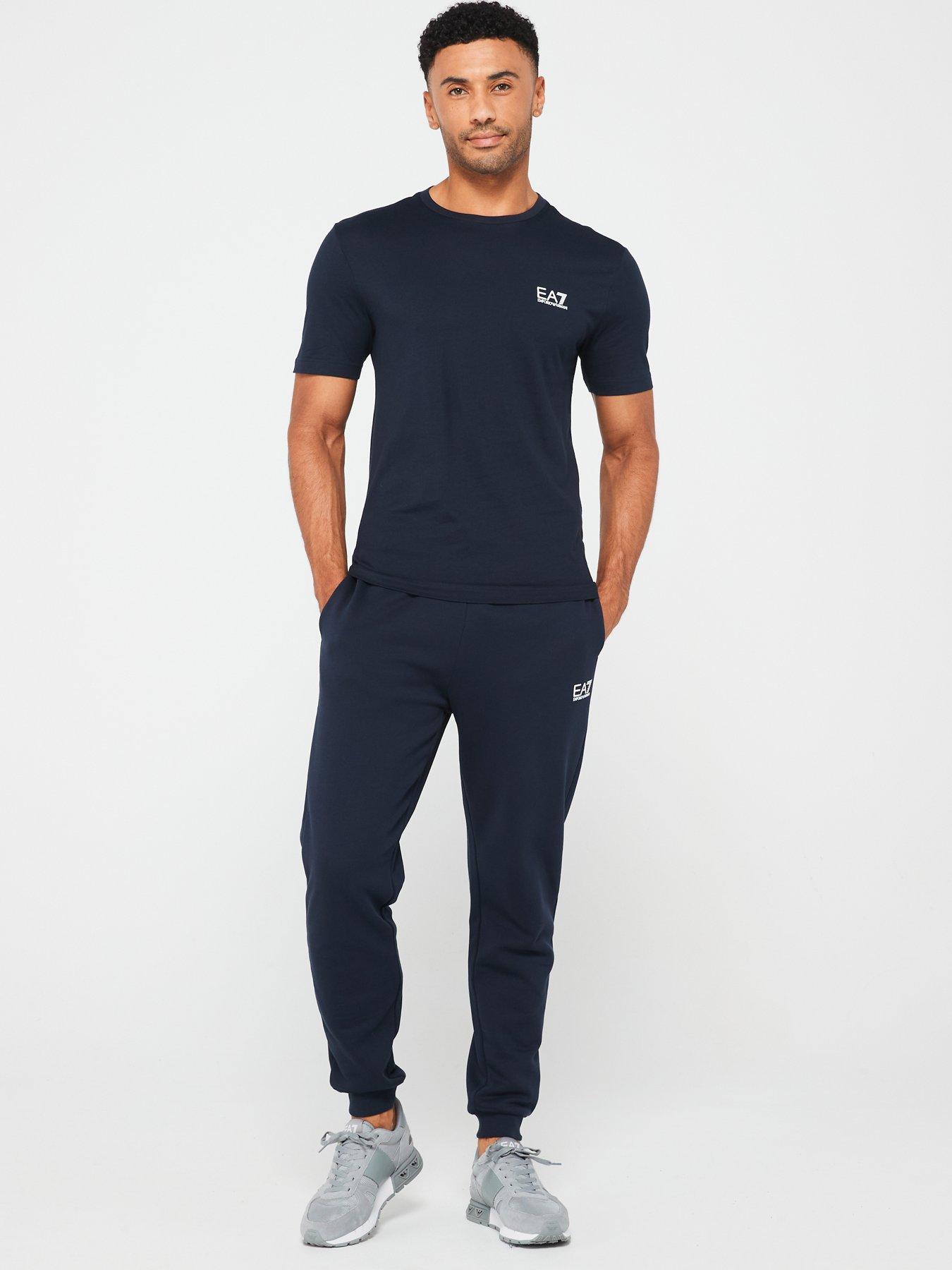  image of ea7-emporio-armani-core-id-cuff-joggers-dark-blue