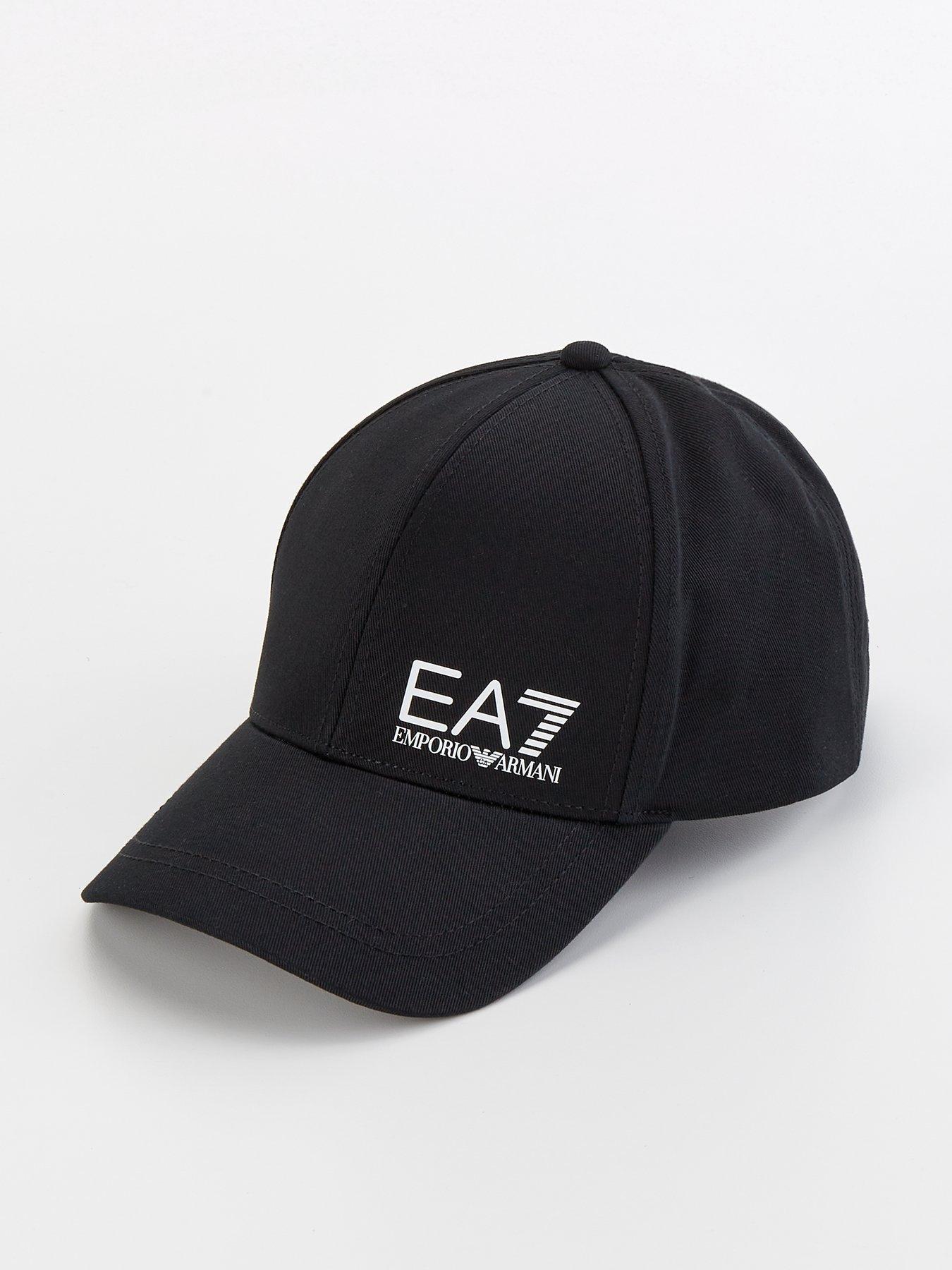 EA7 Emporio Armani Logo Baseball Cap - Black/white