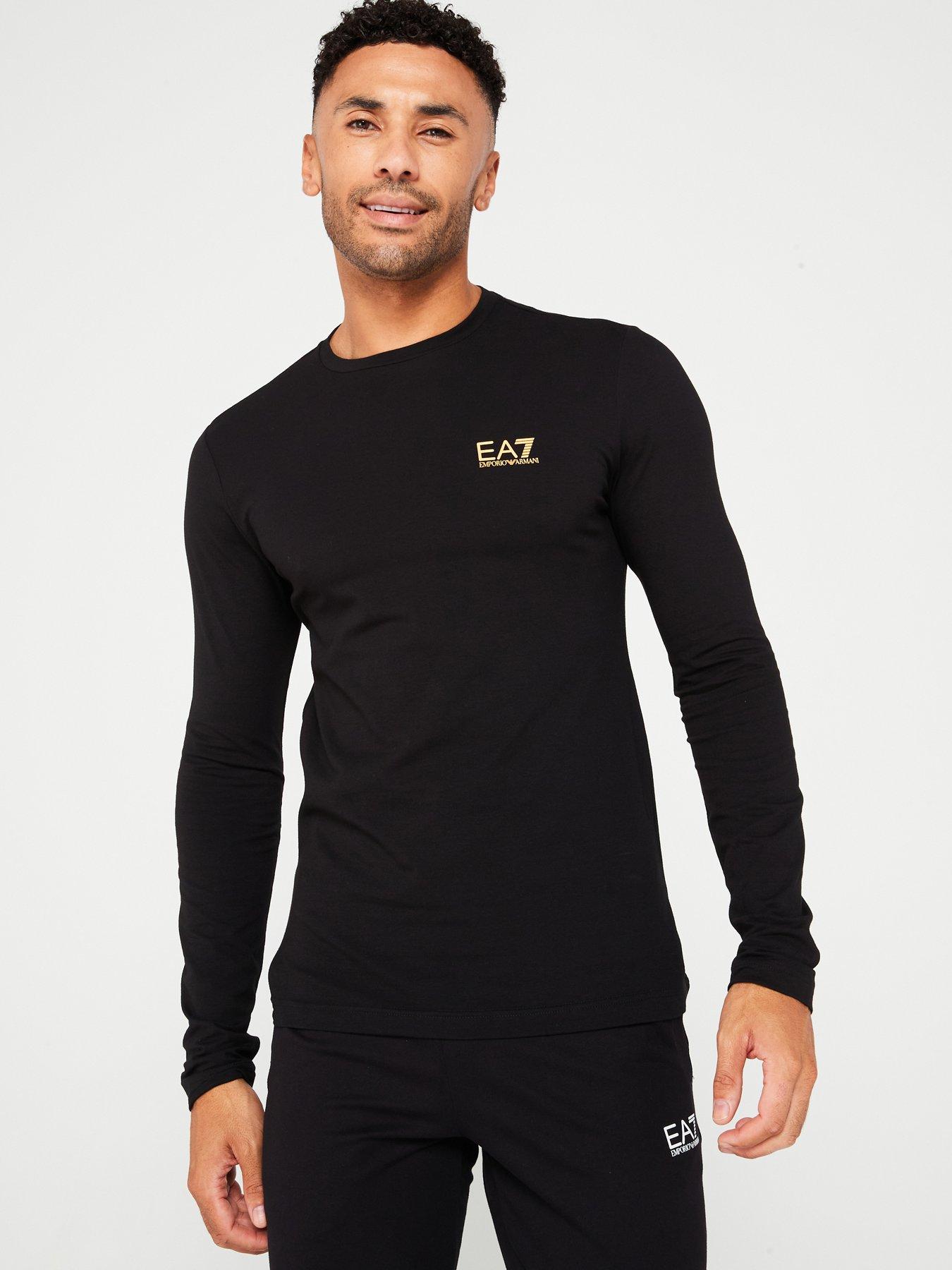 EA7 Emporio Armani Core ID Logo Long Sleeve T-Shirt - Black