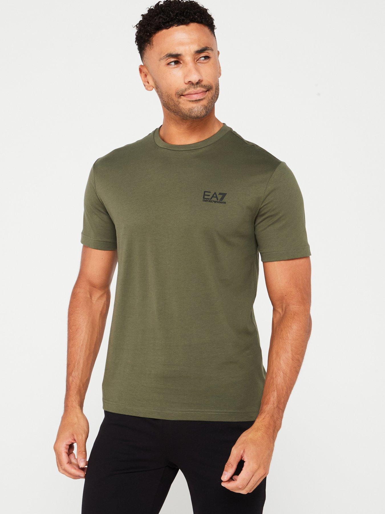 EA7 Emporio Armani Core ID Left Chest Logo T-Shirt - Khaki