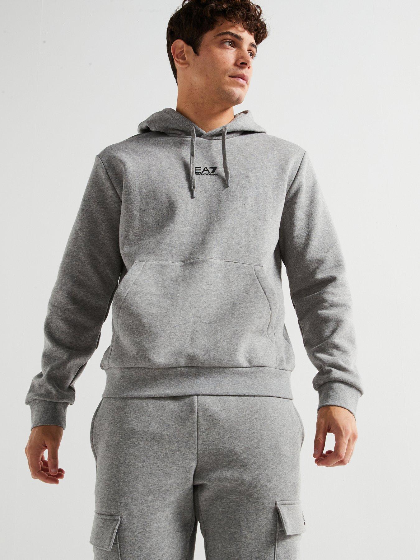 undefined Core Id Centre Logo Hoodie - Grey