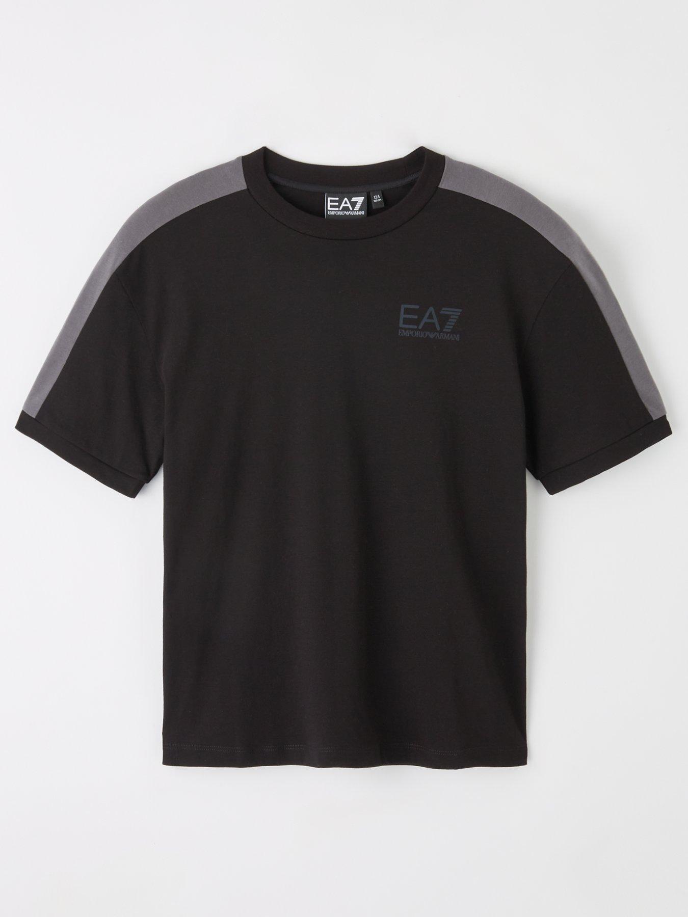 undefined Boys Athletic Colour Block Short Sleeve T-Shirt - Black