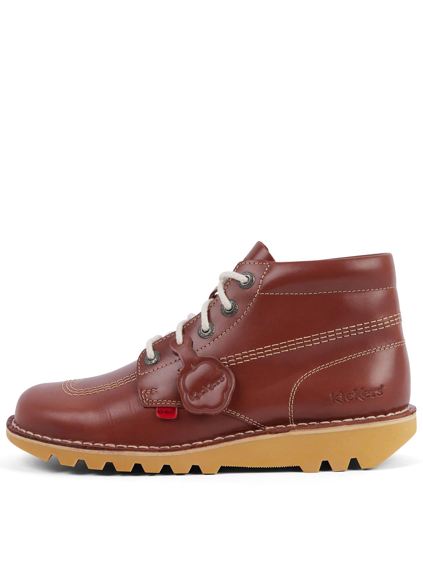  image of kickers-kick-hi-lace-up-boots-brown