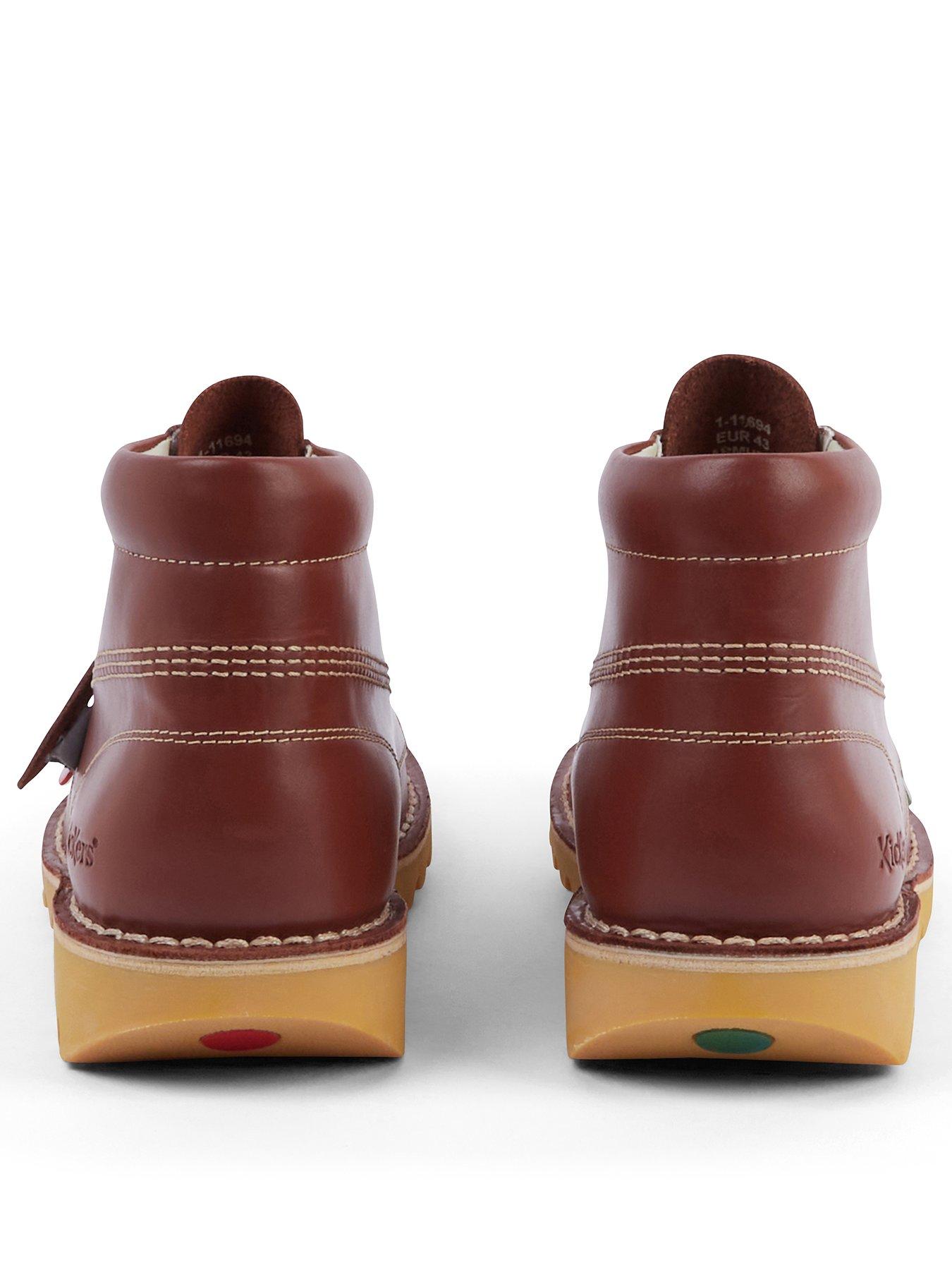  image of kickers-kick-hi-lace-up-boots-brown