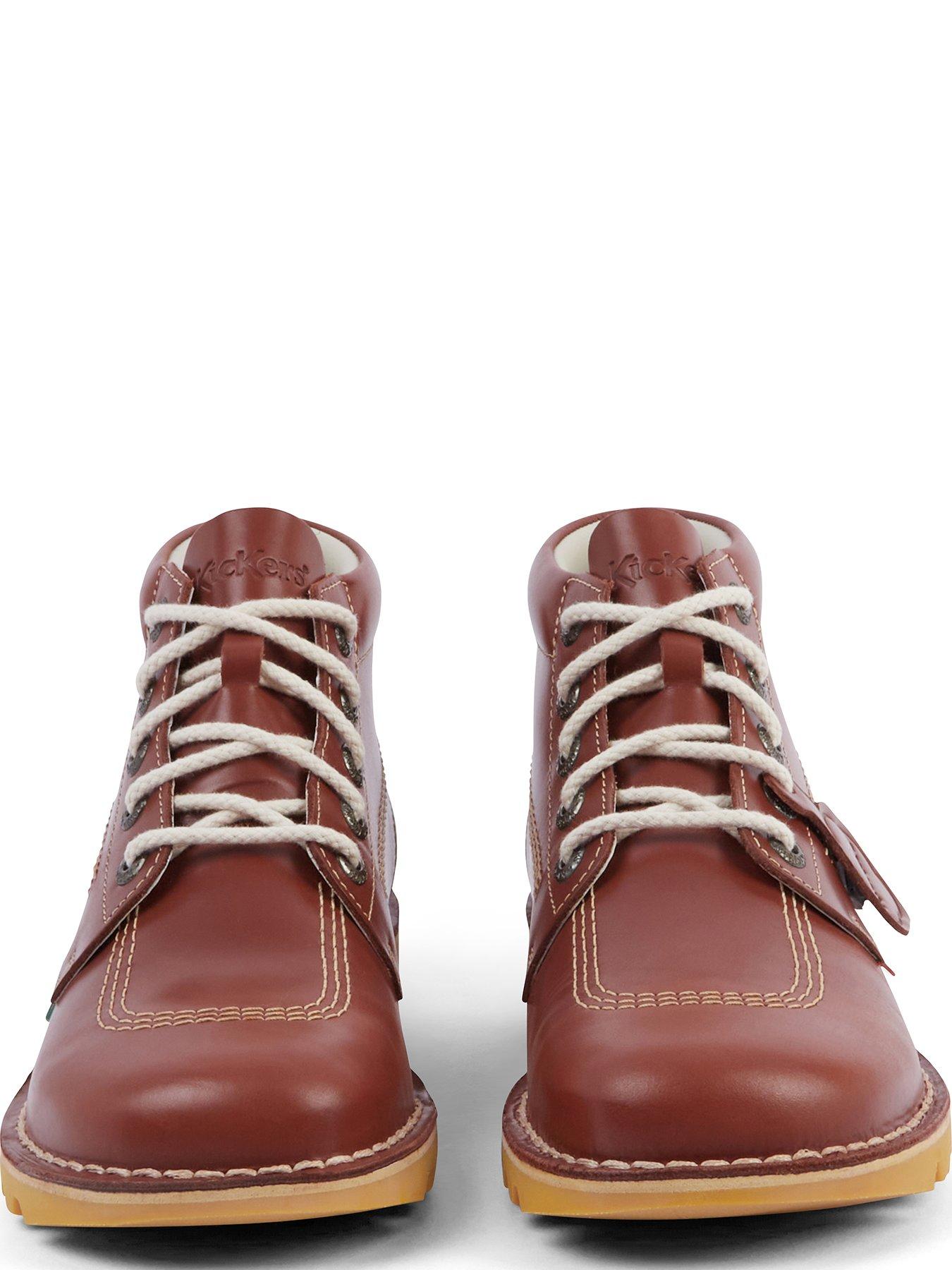  image of kickers-kick-hi-lace-up-boots-brown