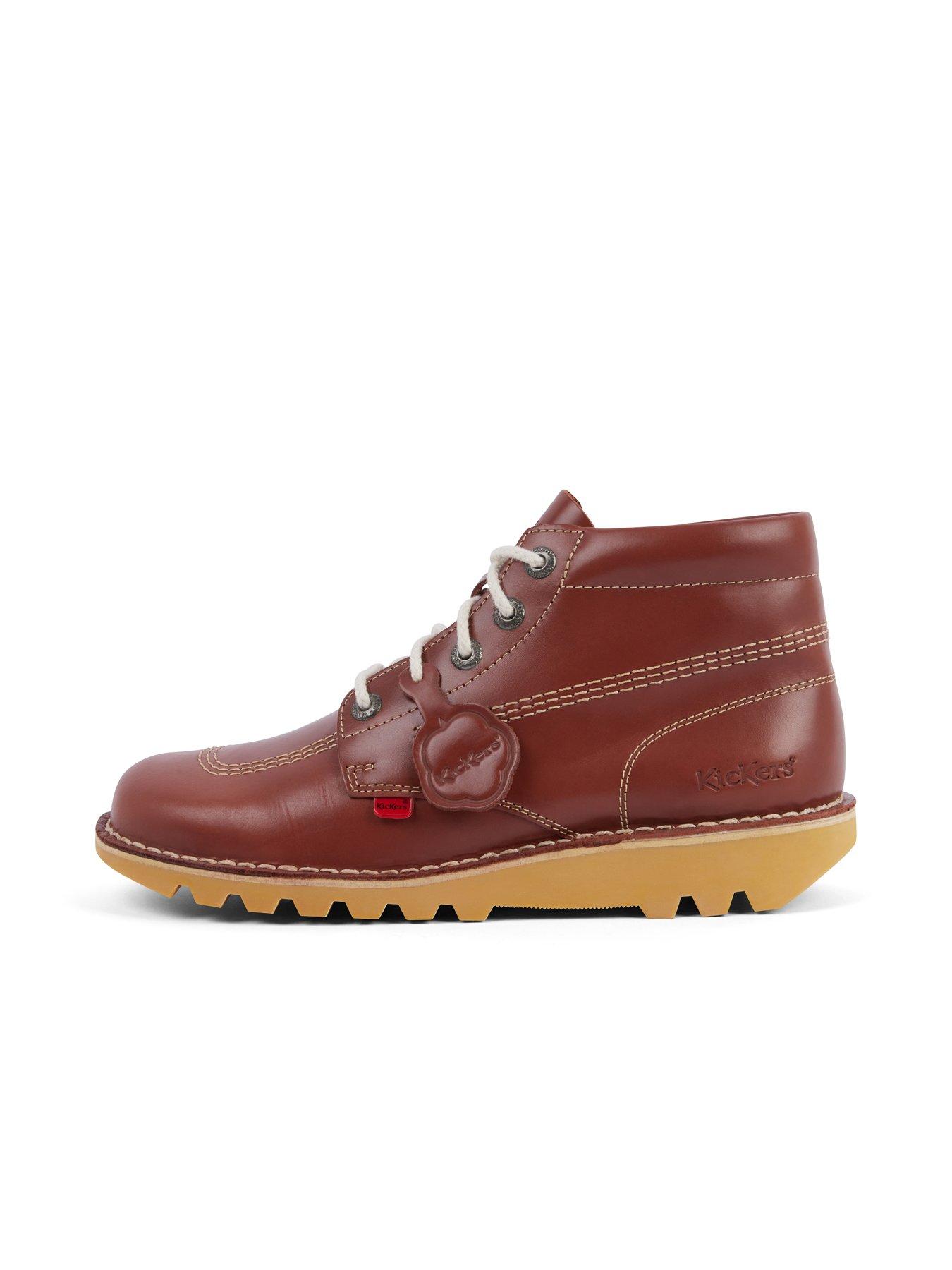  image of kickers-kick-hi-lace-up-boots-brown