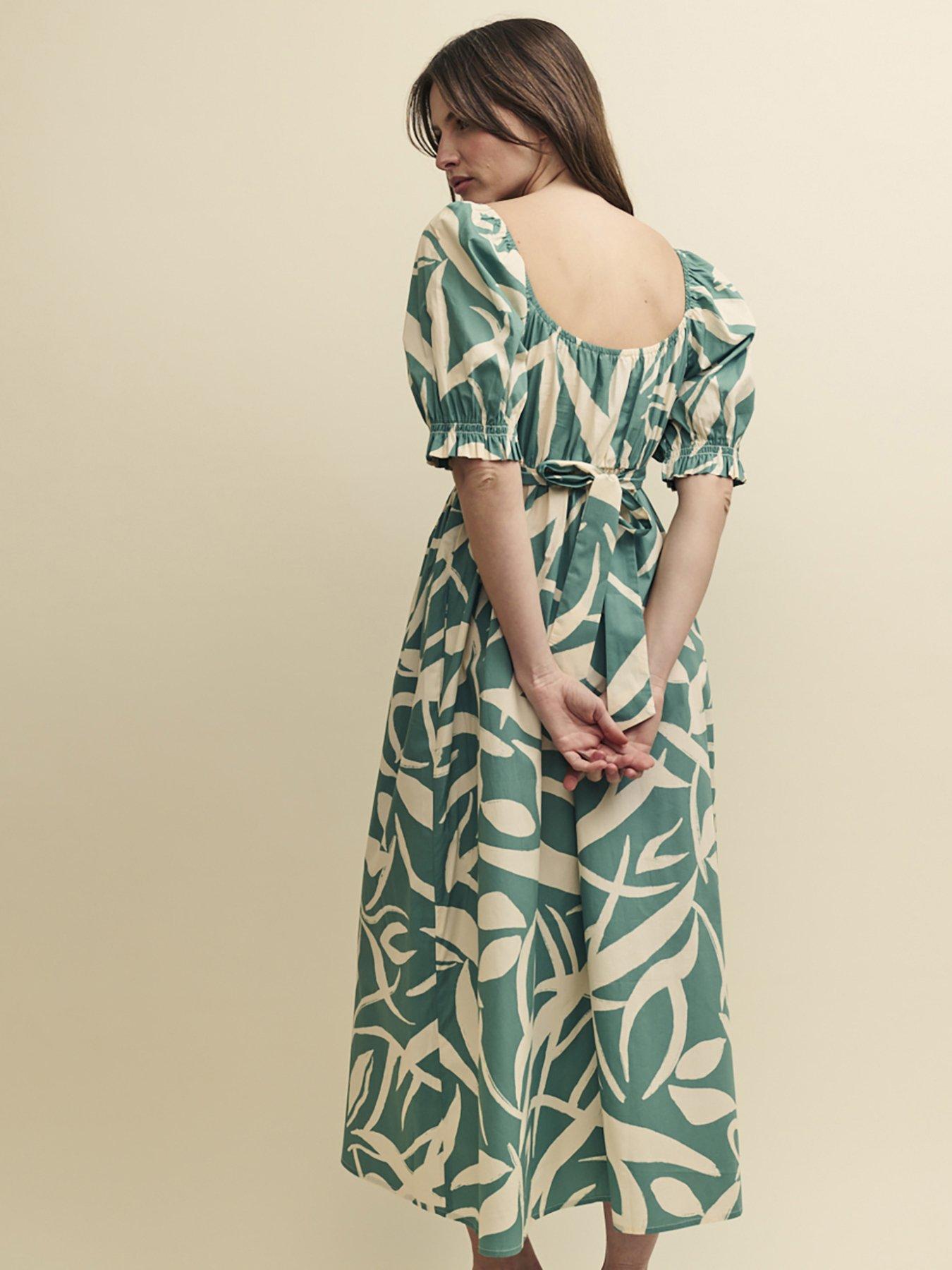  image of nobodys-child-ginger-midi-dress-greenmulti