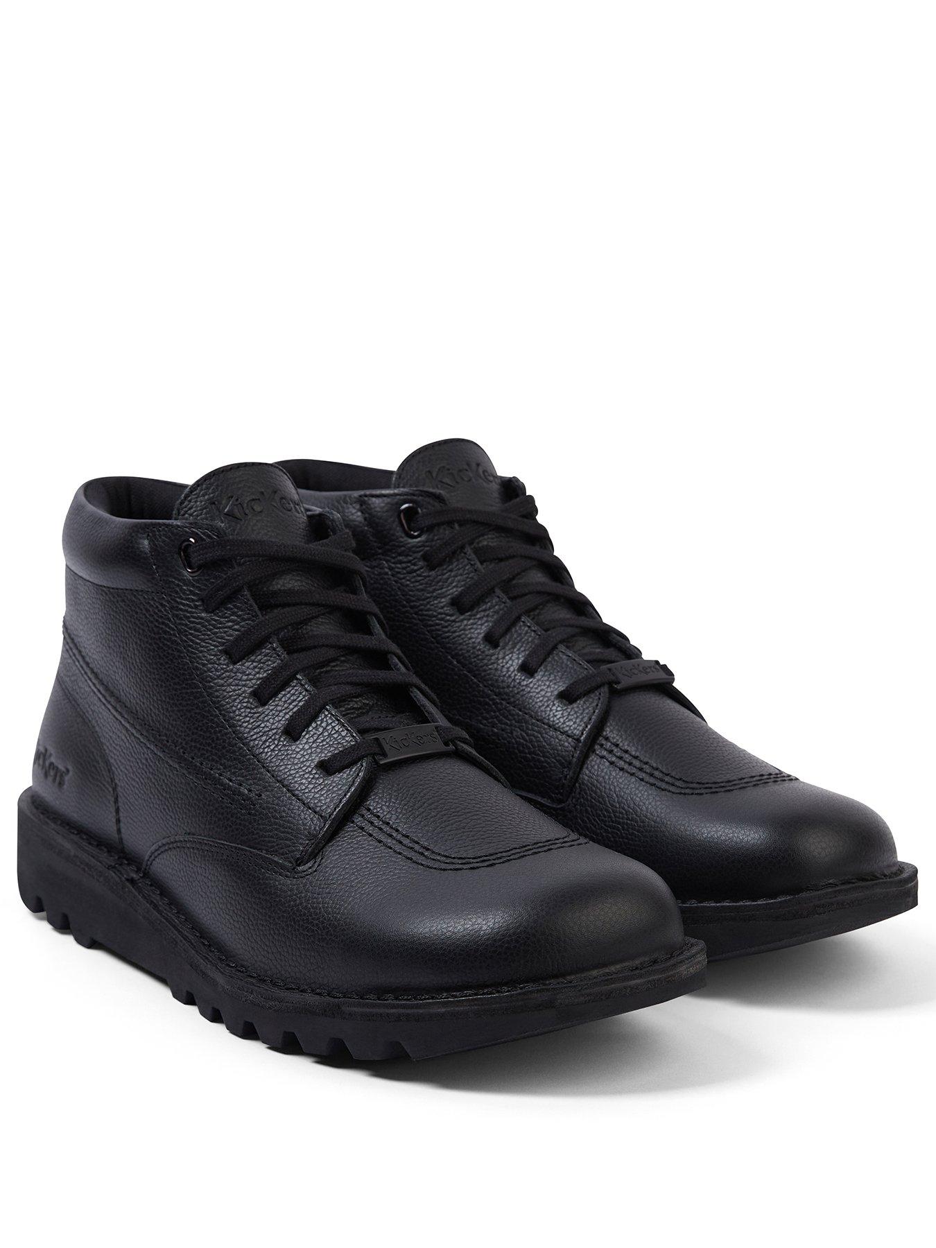 Image 2 of 6 of Kickers Kick Boot Tumble Lace Up Boots - Black