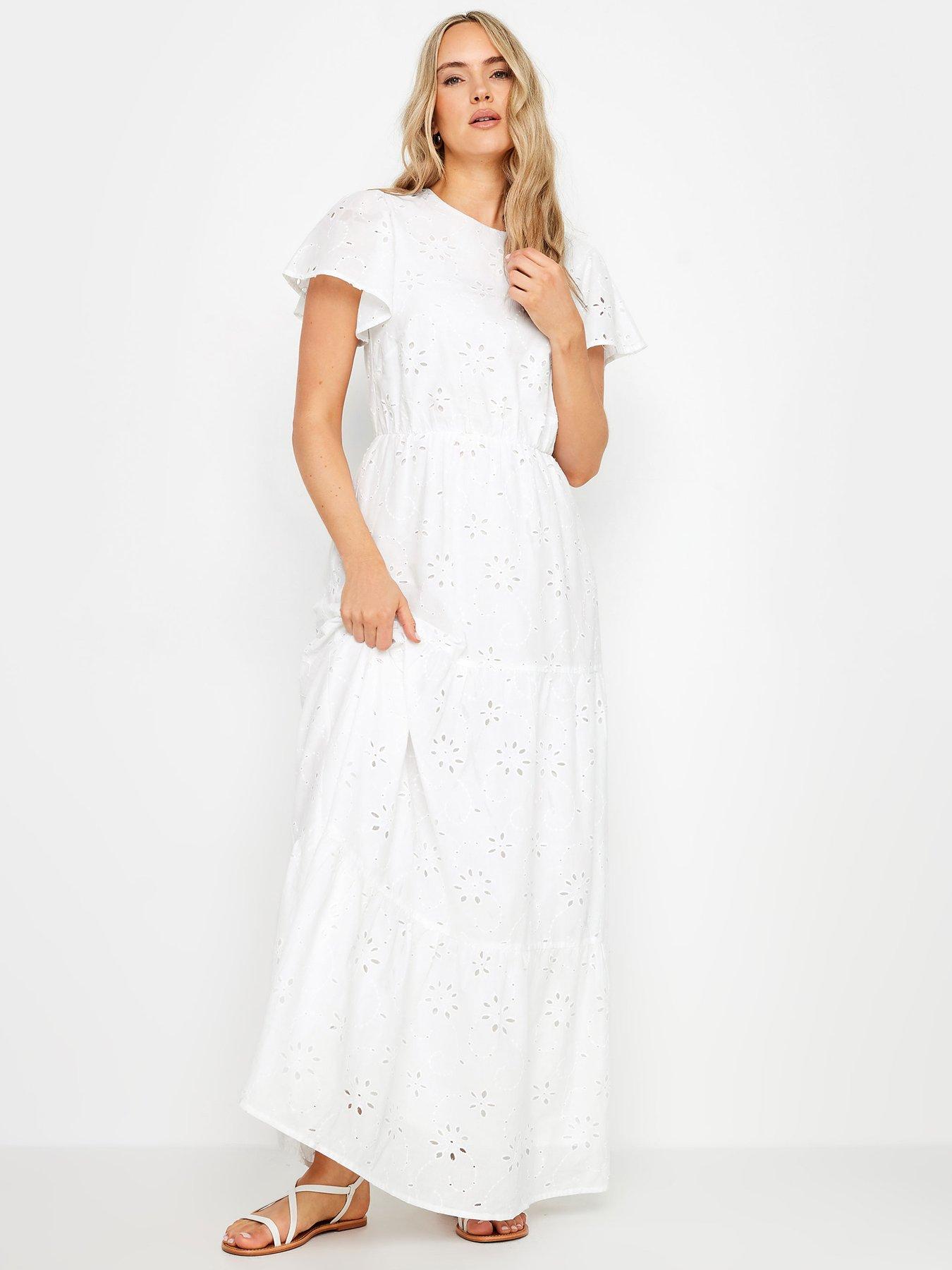  image of long-tall-sally-tall-flutter-sleeve-tiered-dress-white