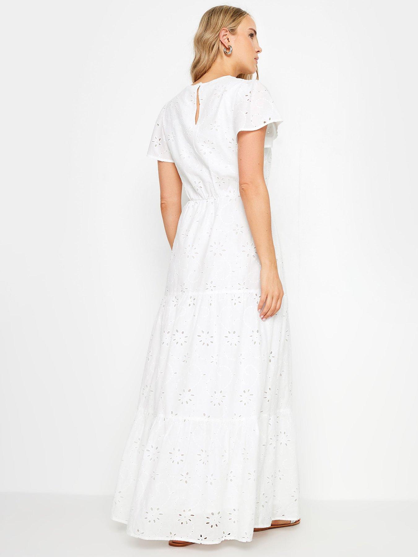  image of long-tall-sally-tall-flutter-sleeve-tiered-dress-white