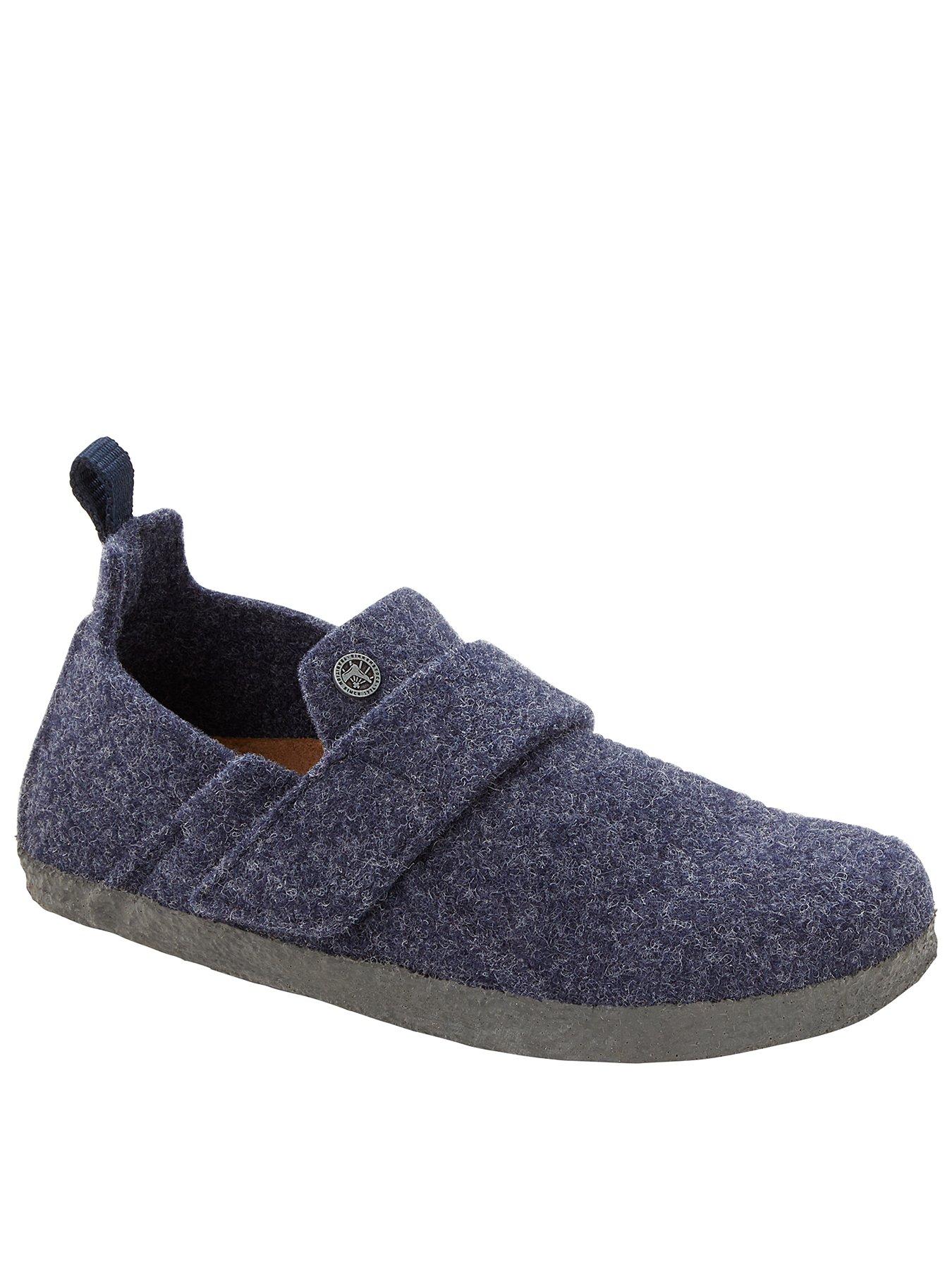 front image of birkenstock-kids-zermatt-slippers-navy
