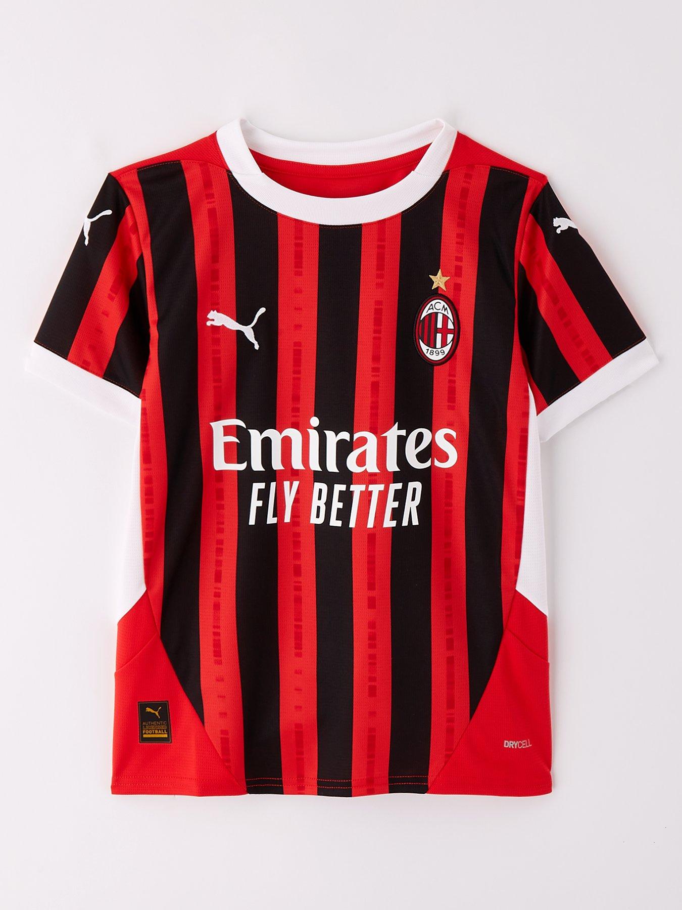 undefined Youth Ac Milan Home 24/25 Home Short Sleeved Shirt - Red