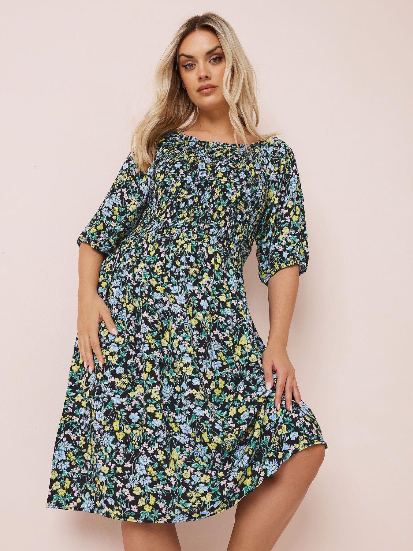  image of yours-curve-shirred-gypsy-dress