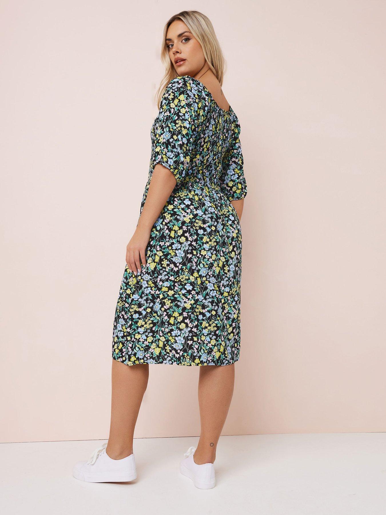  image of yours-curve-shirred-gypsy-dress