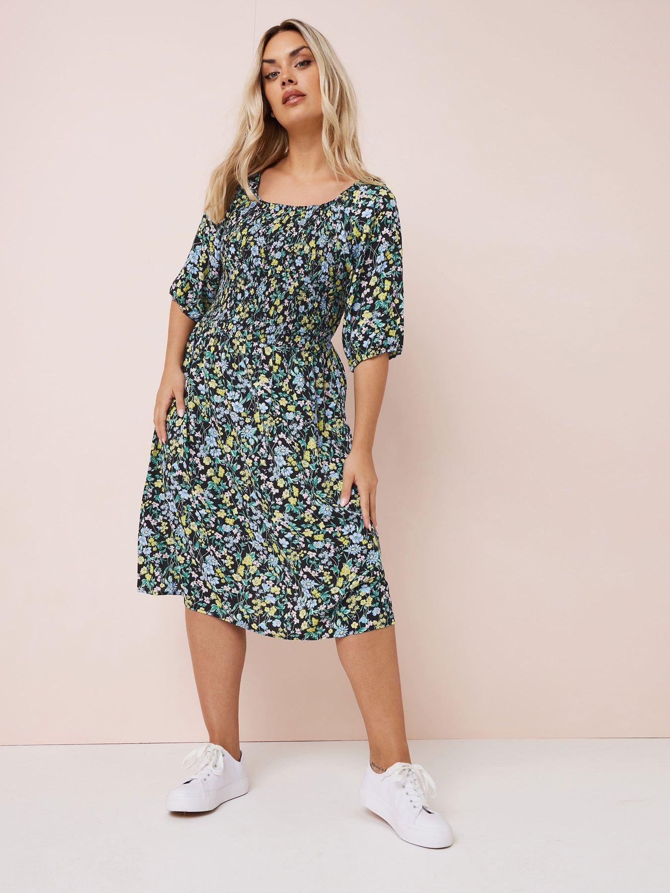  image of yours-curve-shirred-gypsy-dress