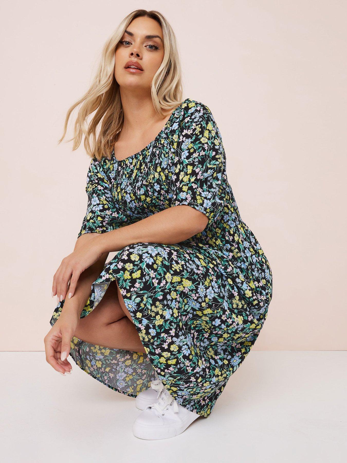  image of yours-curve-shirred-gypsy-dress