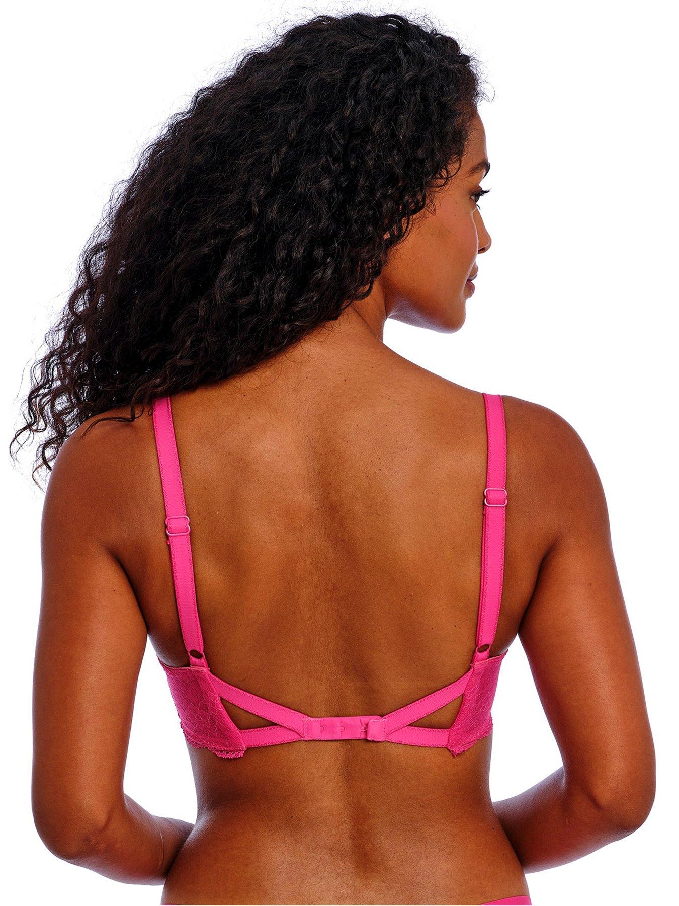  image of freya-fancies-underwired-plunge-bra-pink