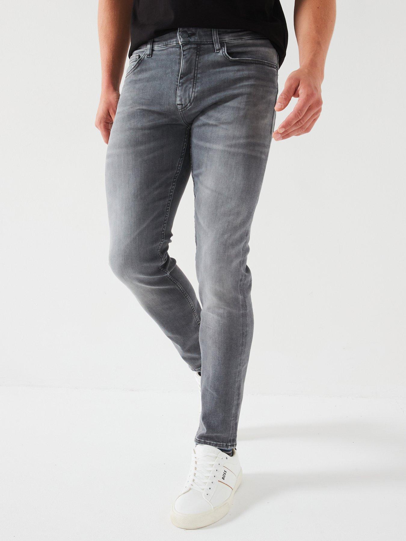 Image 1 of 5 of BOSS Delaware Soft Motion Slim Fit Jeans - Grey