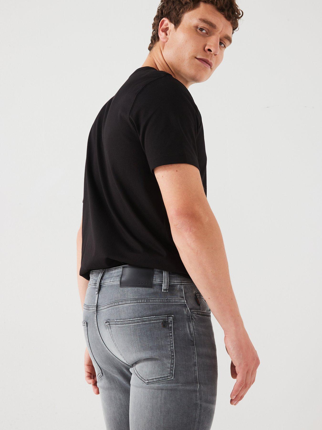 Image 4 of 5 of BOSS Delaware Soft Motion Slim Fit Jeans - Grey