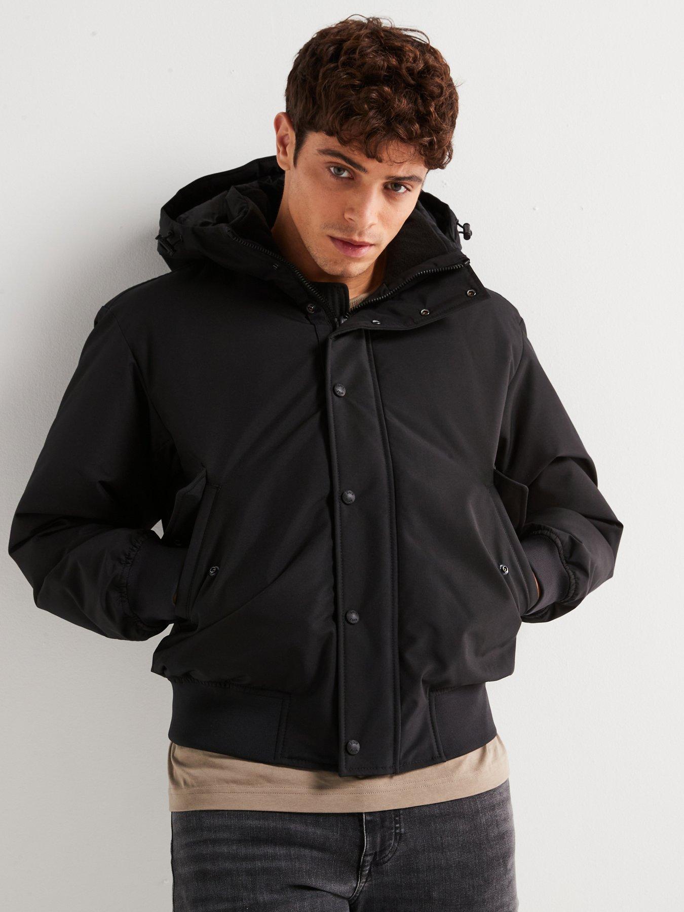 undefined Osis Relaxed Fit Heavyweight Bomber Jacket - Black