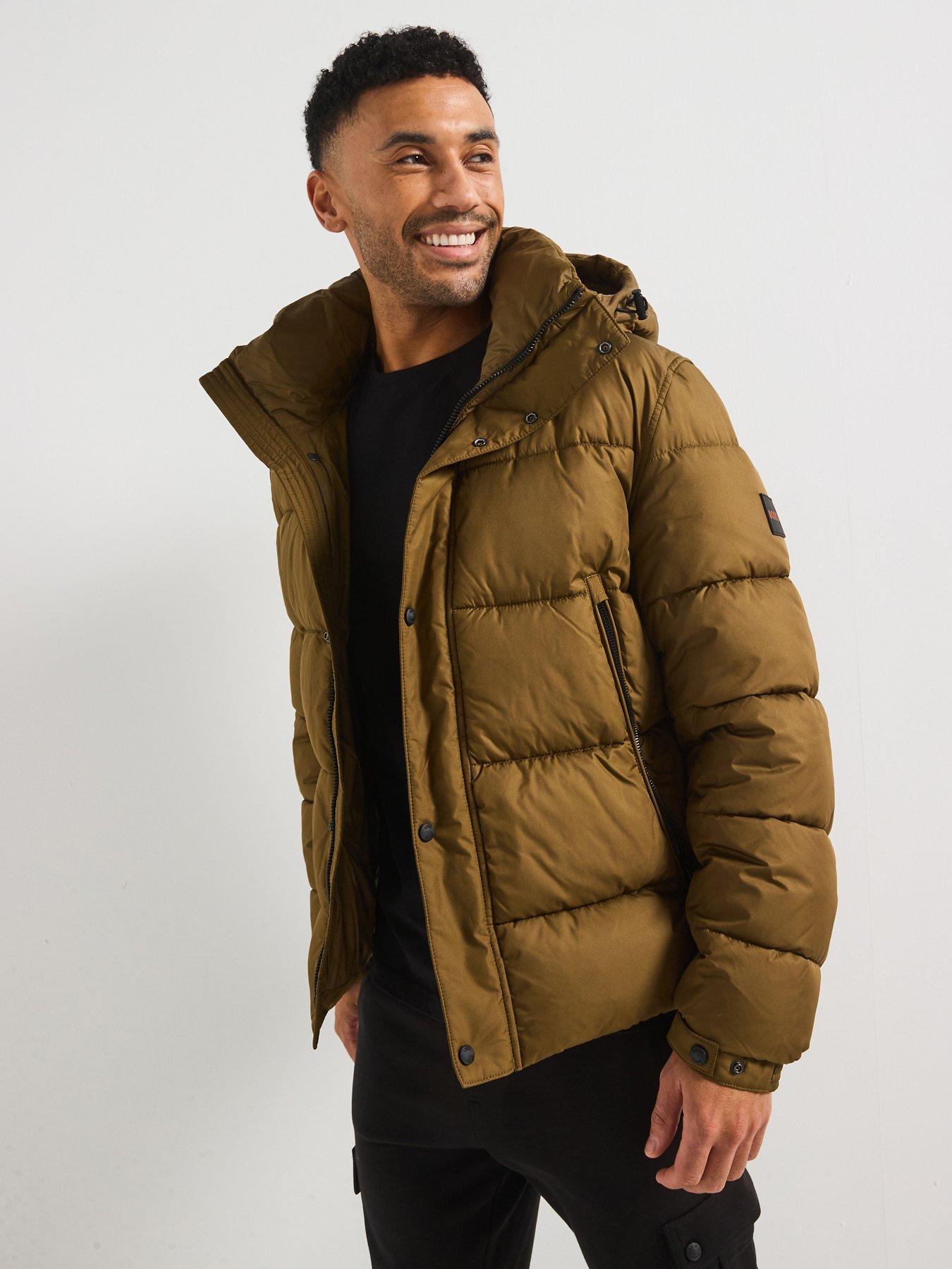 undefined Omaris Regular Fit Quilted Hooded Jacket - Khaki
