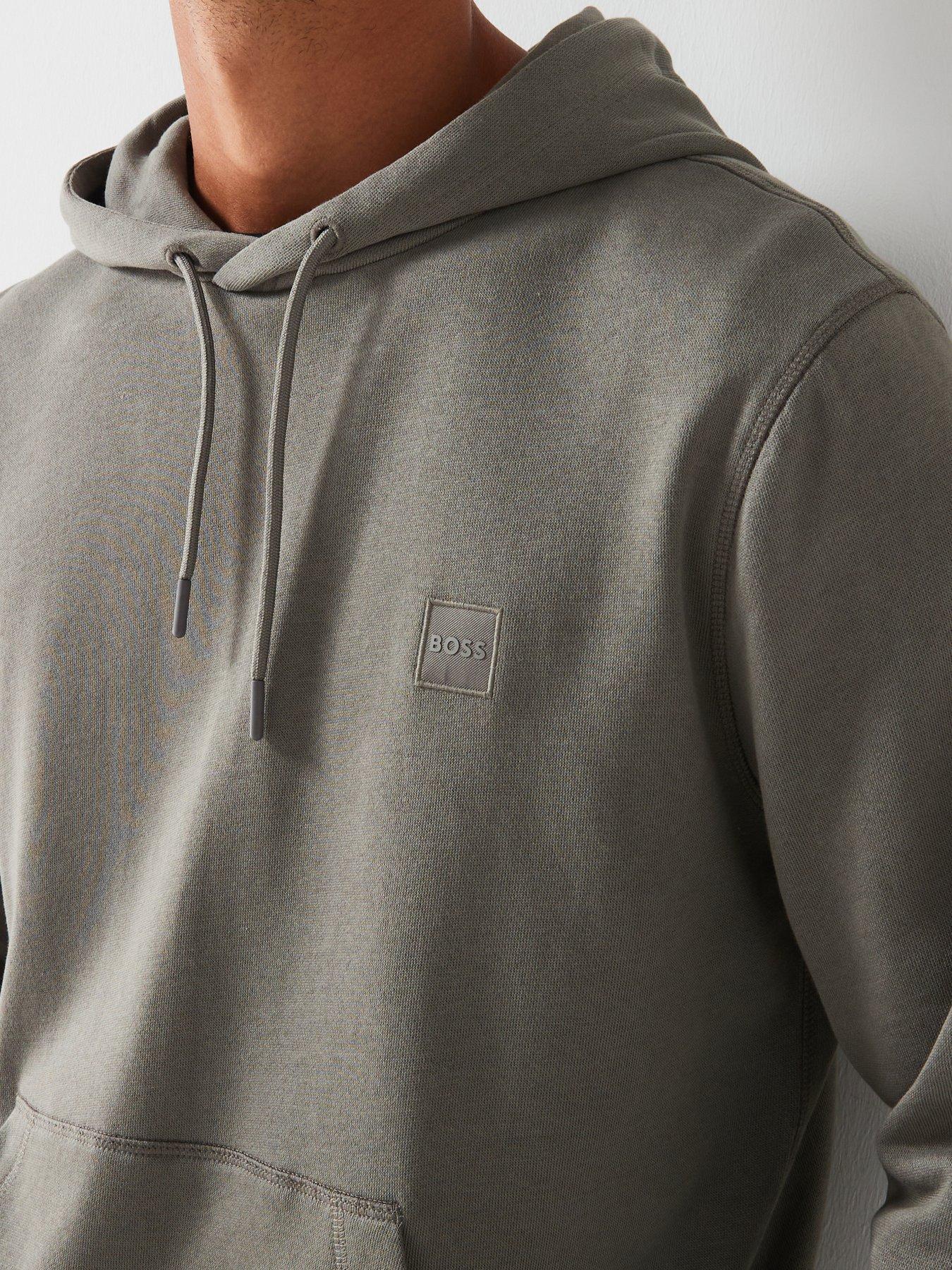 Image 4 of 4 of BOSS Wetalk Left Chest Overhead Hoodie - Grey