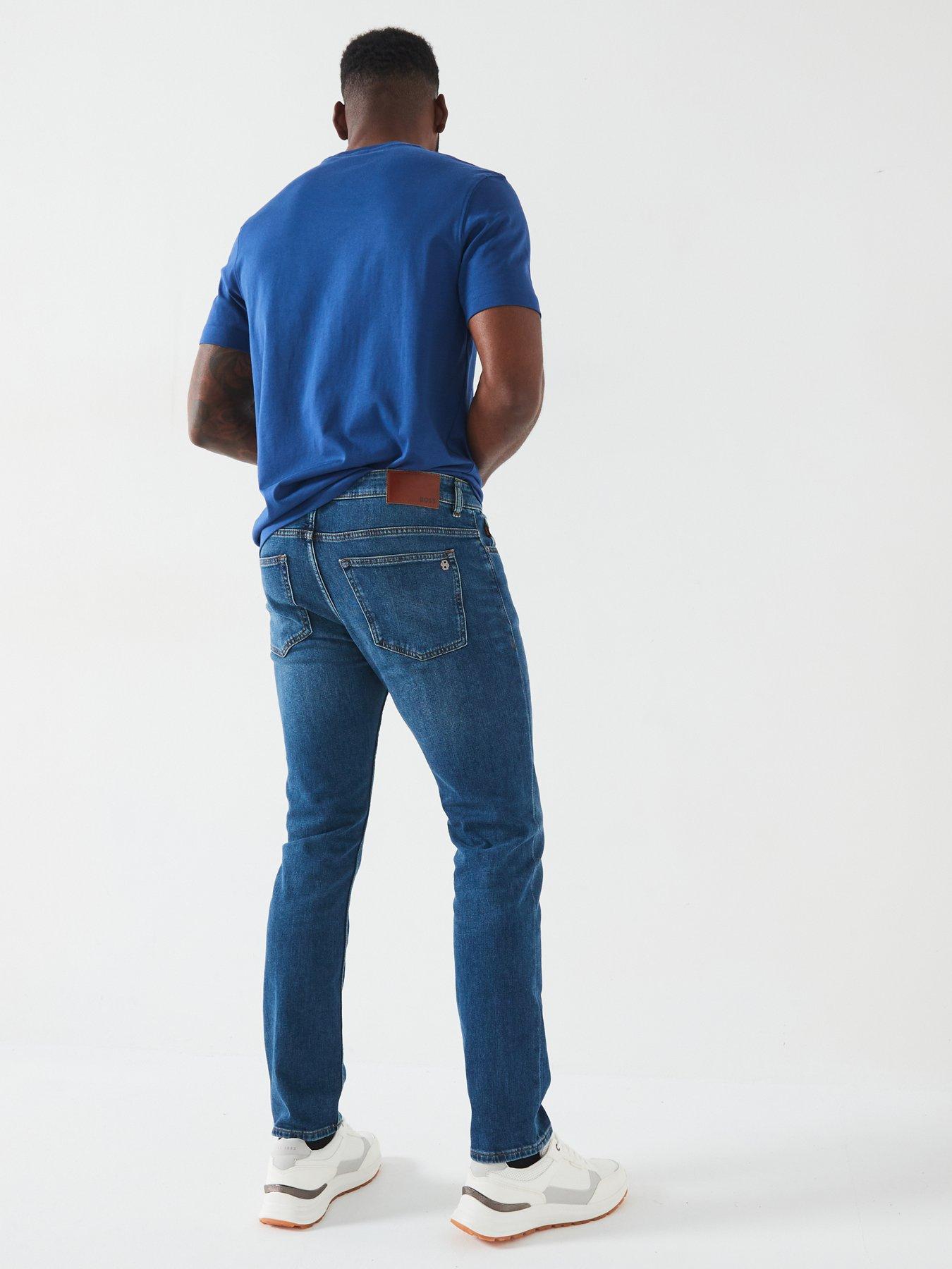  image of boss-delaware-slim-fit-jeans-midi-wash