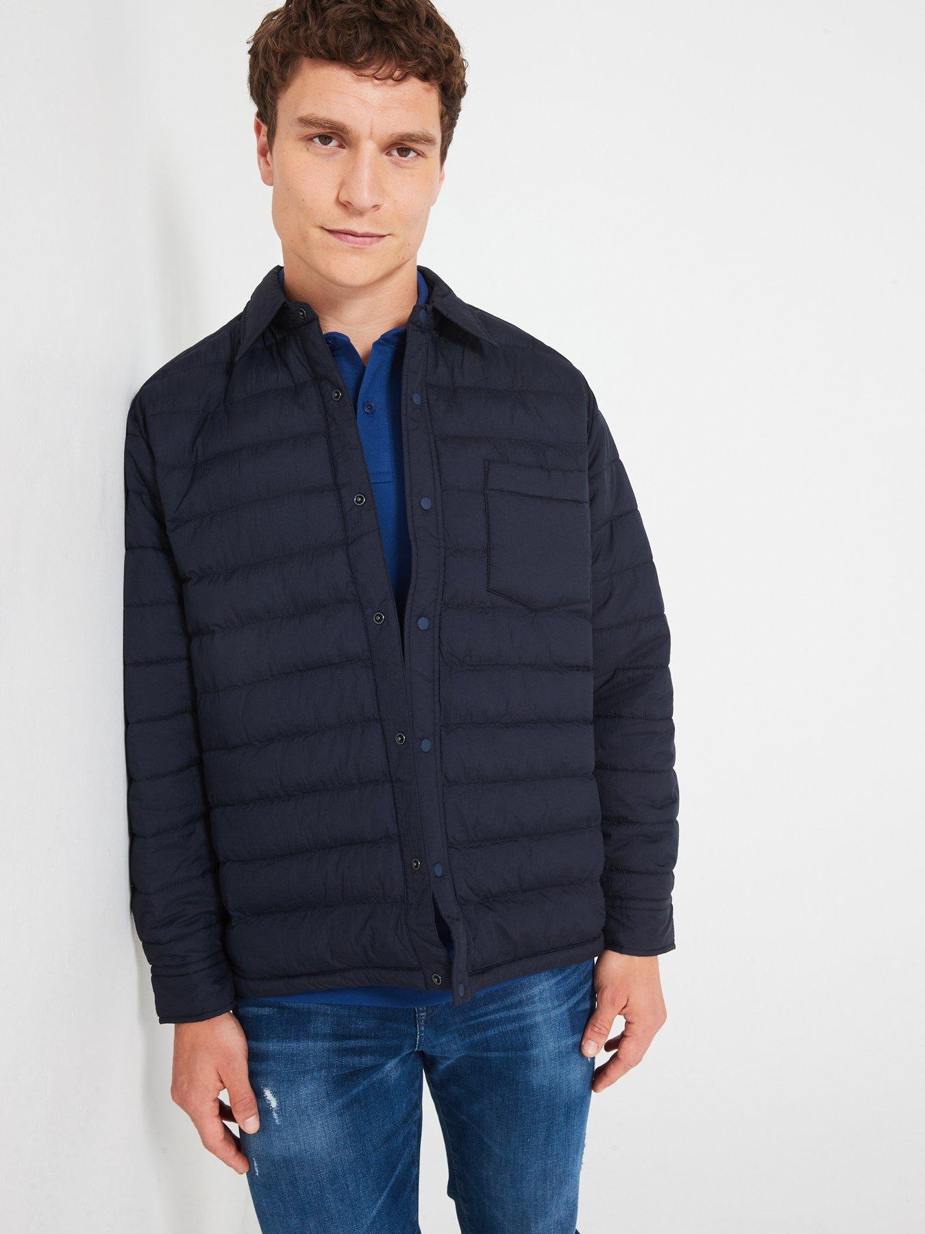 undefined Lambizzo M Oversize Quilted Button Thru Shacket - Navy