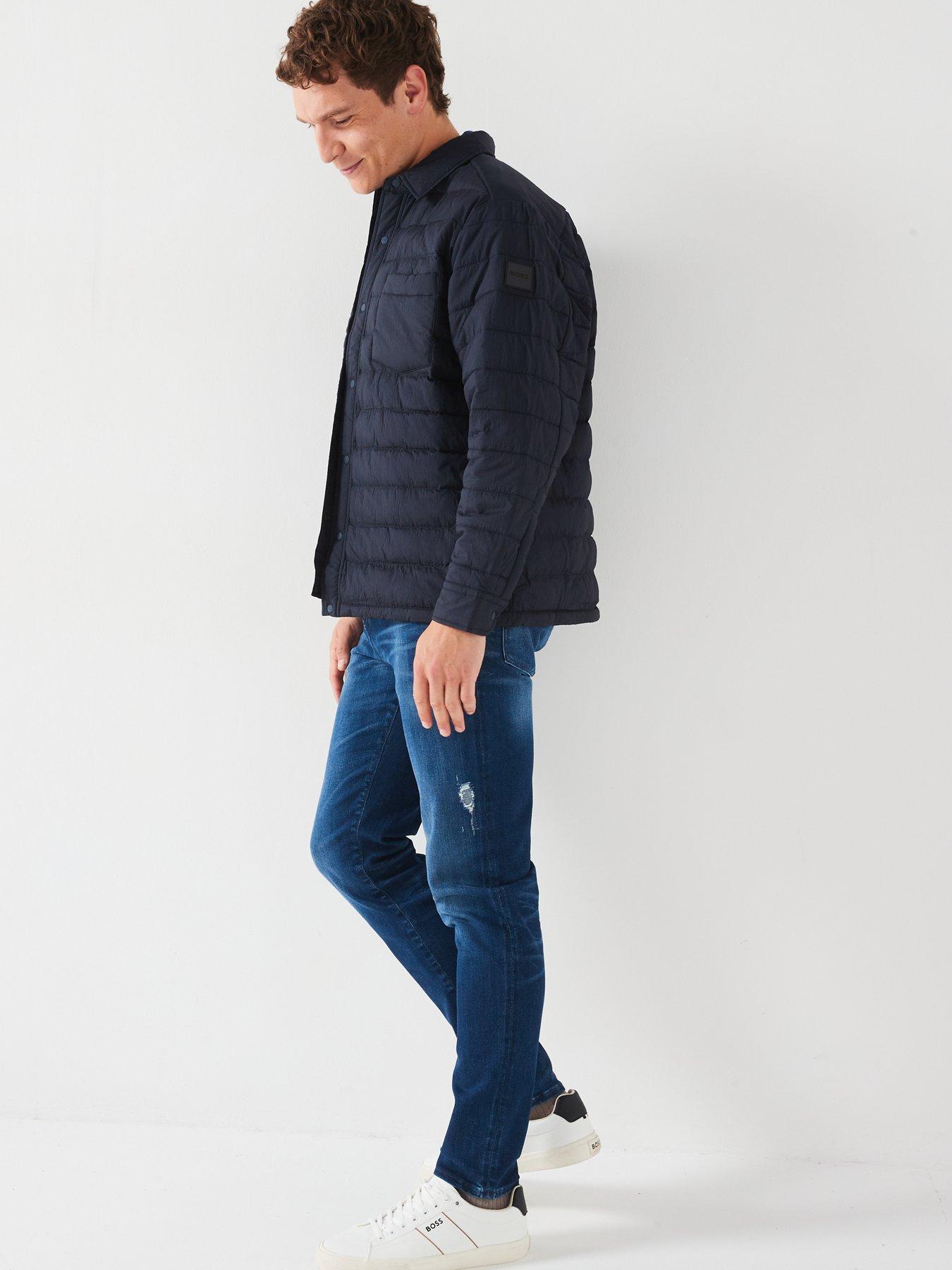  image of boss-lambizzo-m-oversize-quilted-button-thru-shacket-navy