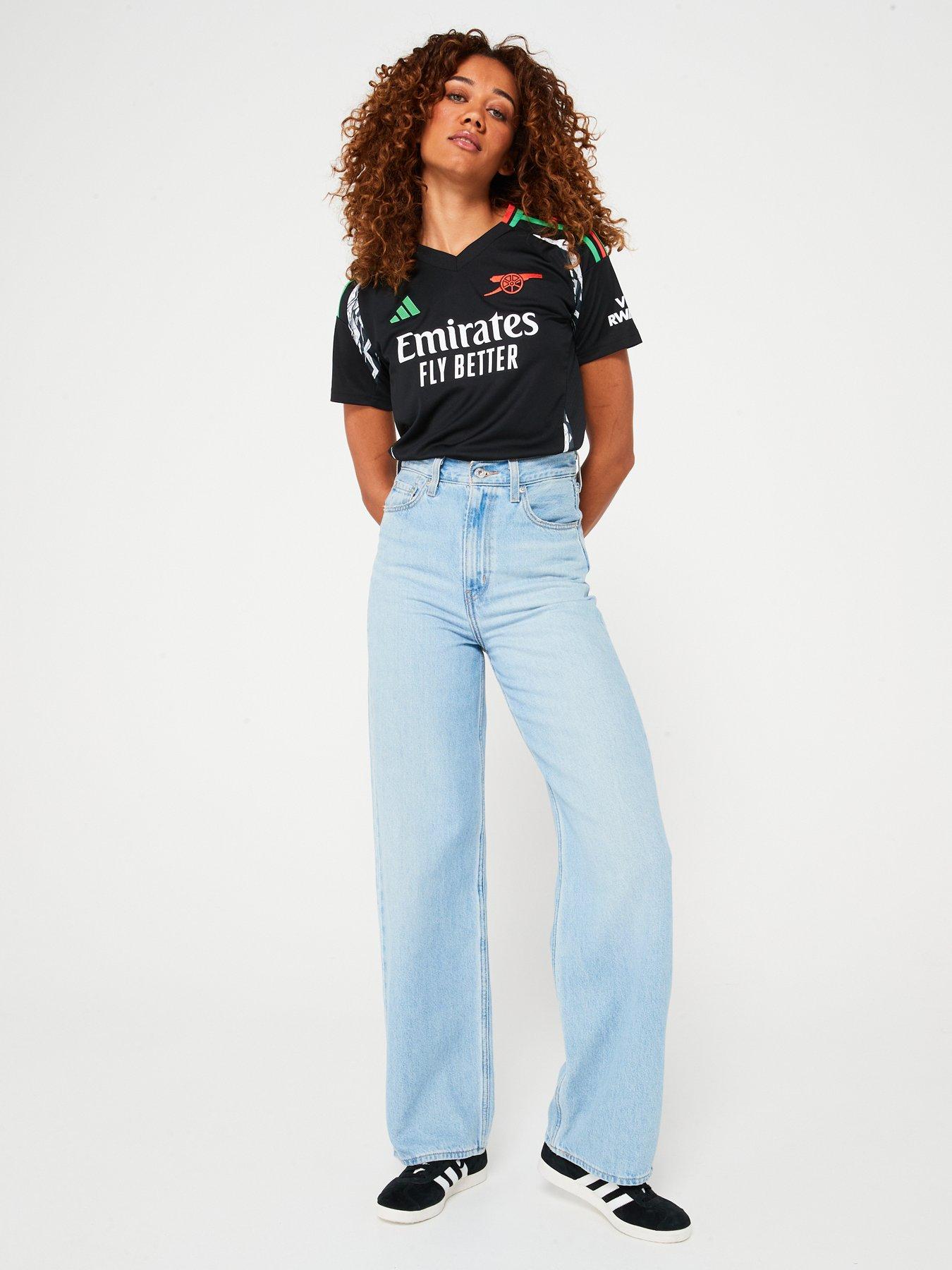  image of adidas-arsenal-womens-2425-away-stadium-replica-shirt--black