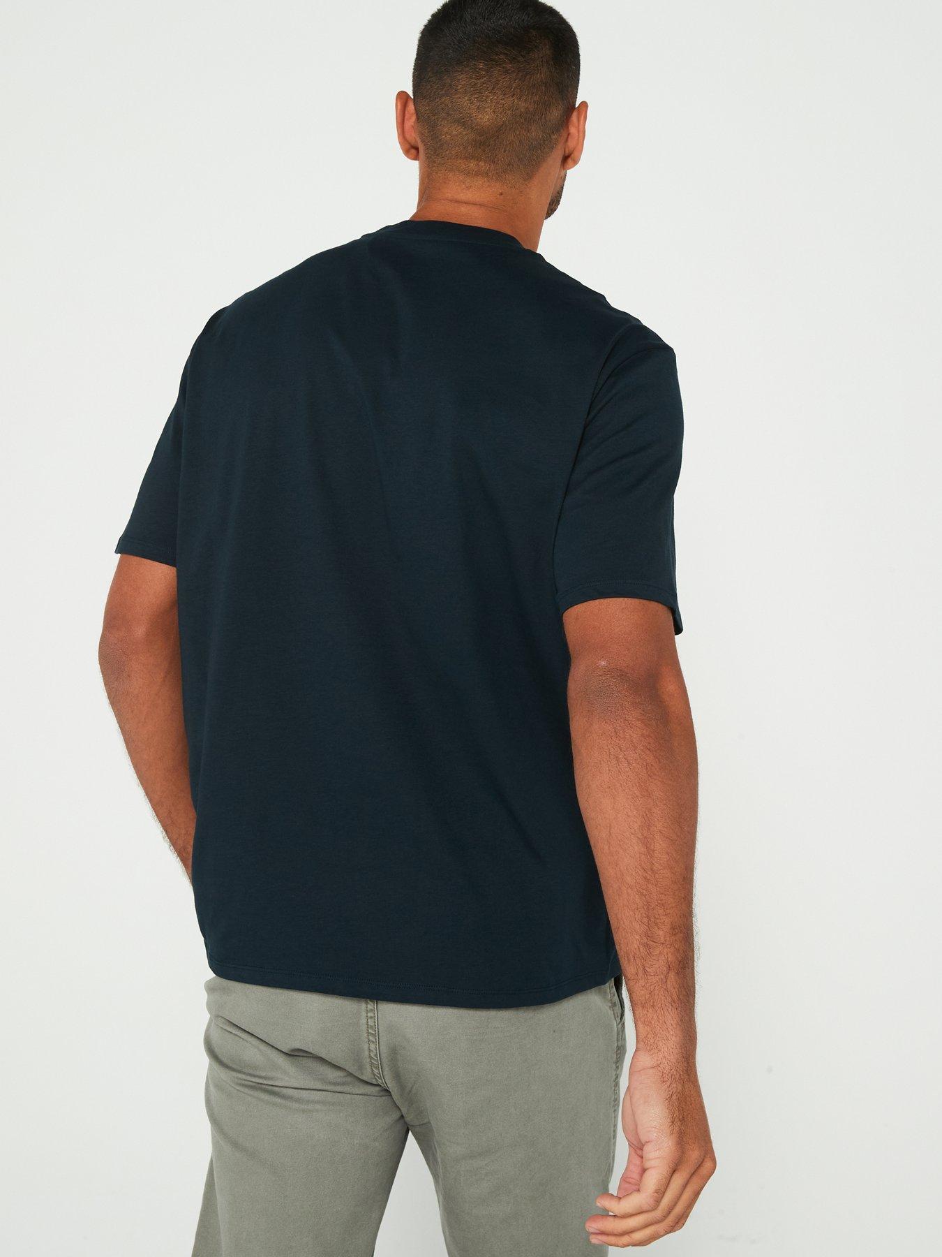 stillFront image of armani-exchange-relaxed-fit-large-ax-infill-logo-t-shirt-navy