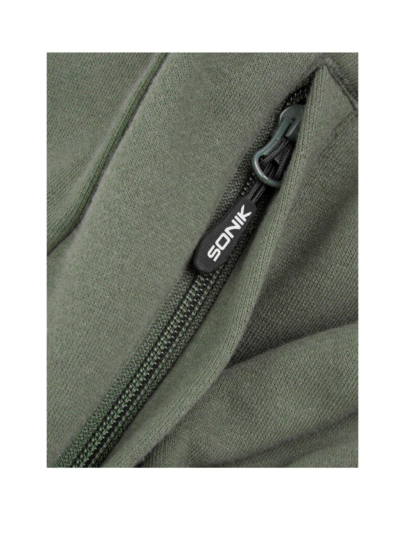  image of sonik-green-fleece-shorts