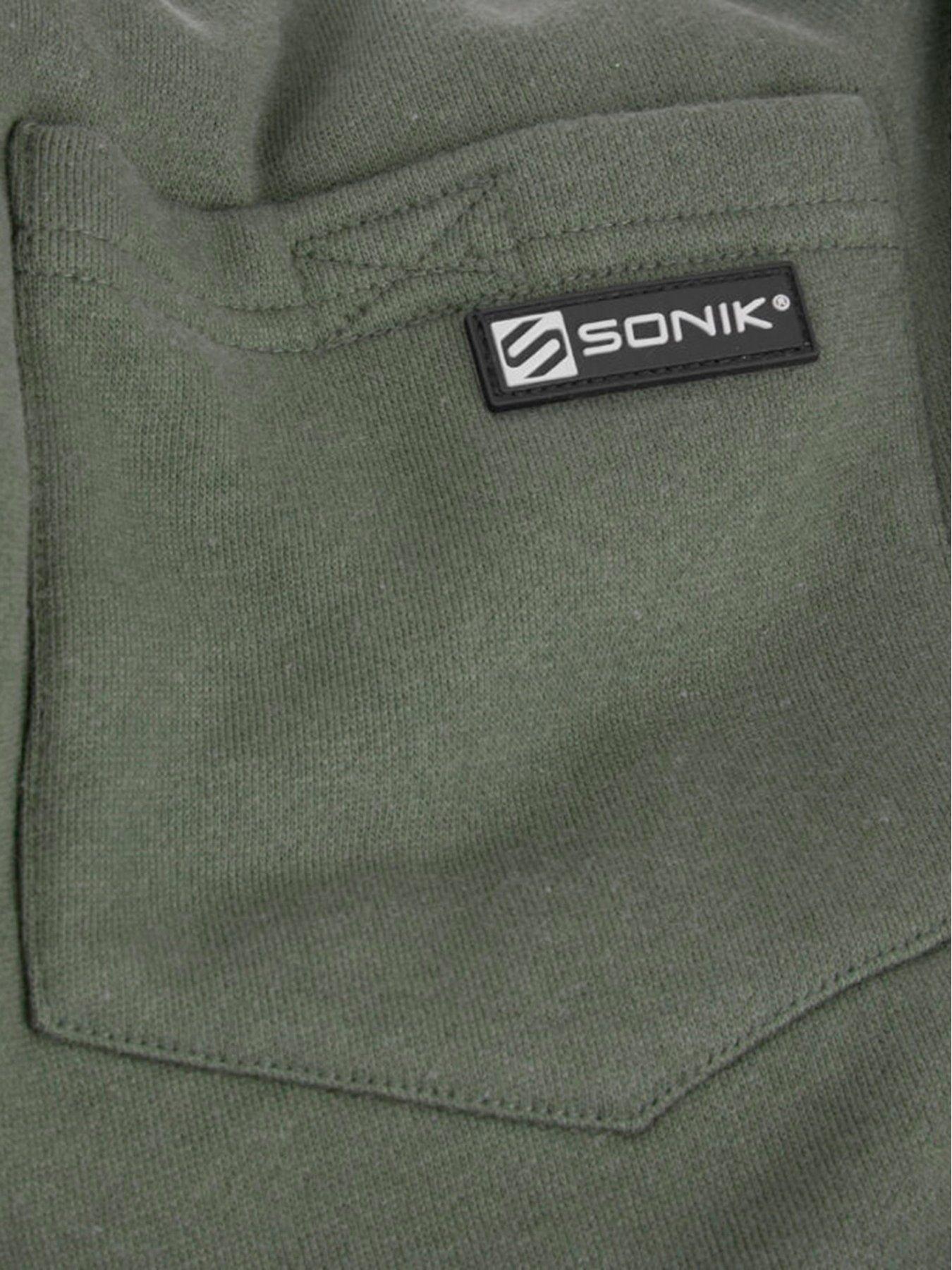  image of sonik-green-fleece-shorts
