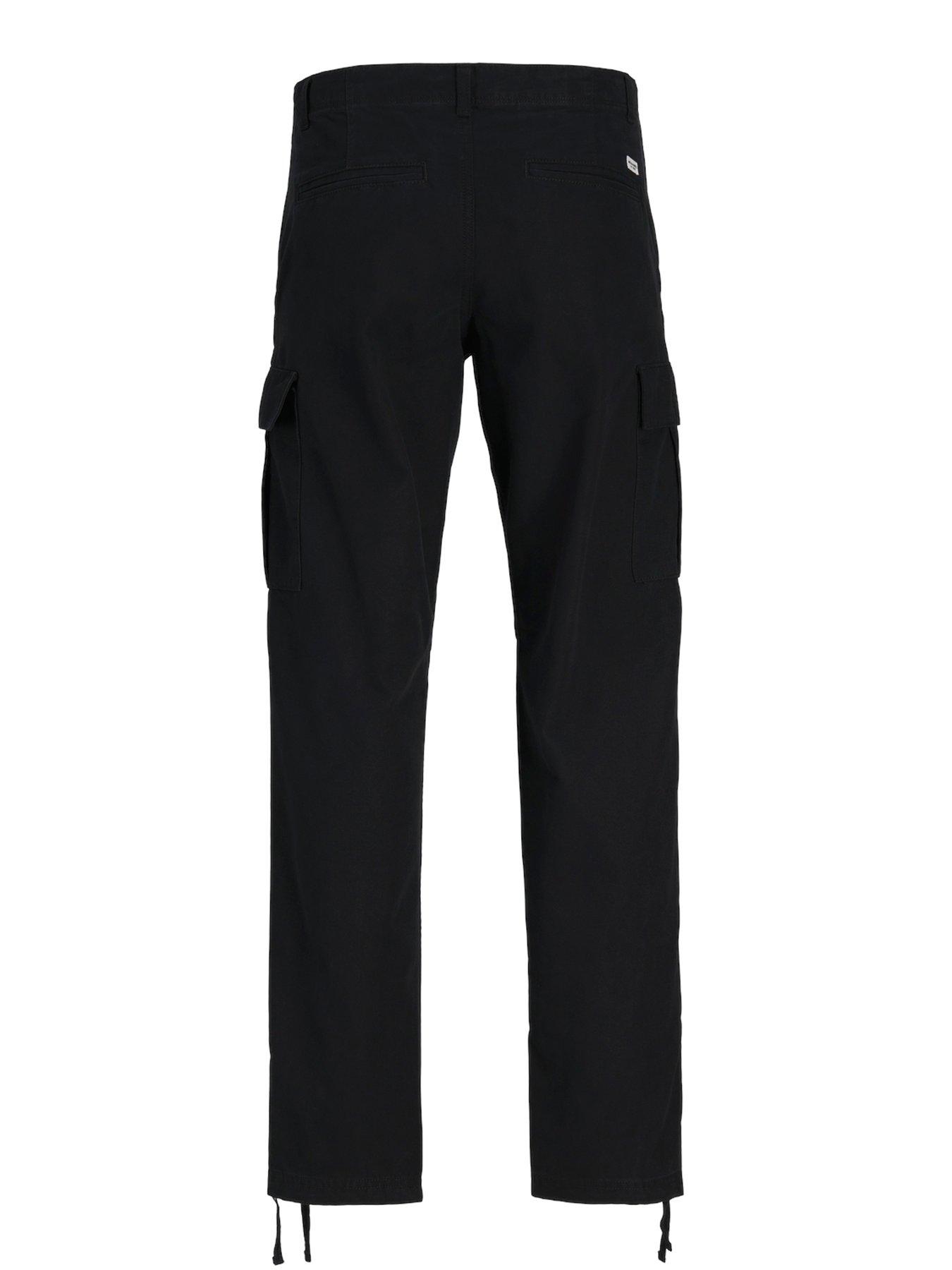 image of jack-jones-kane-barkley-relaxed-fit-cargo-trousers-black