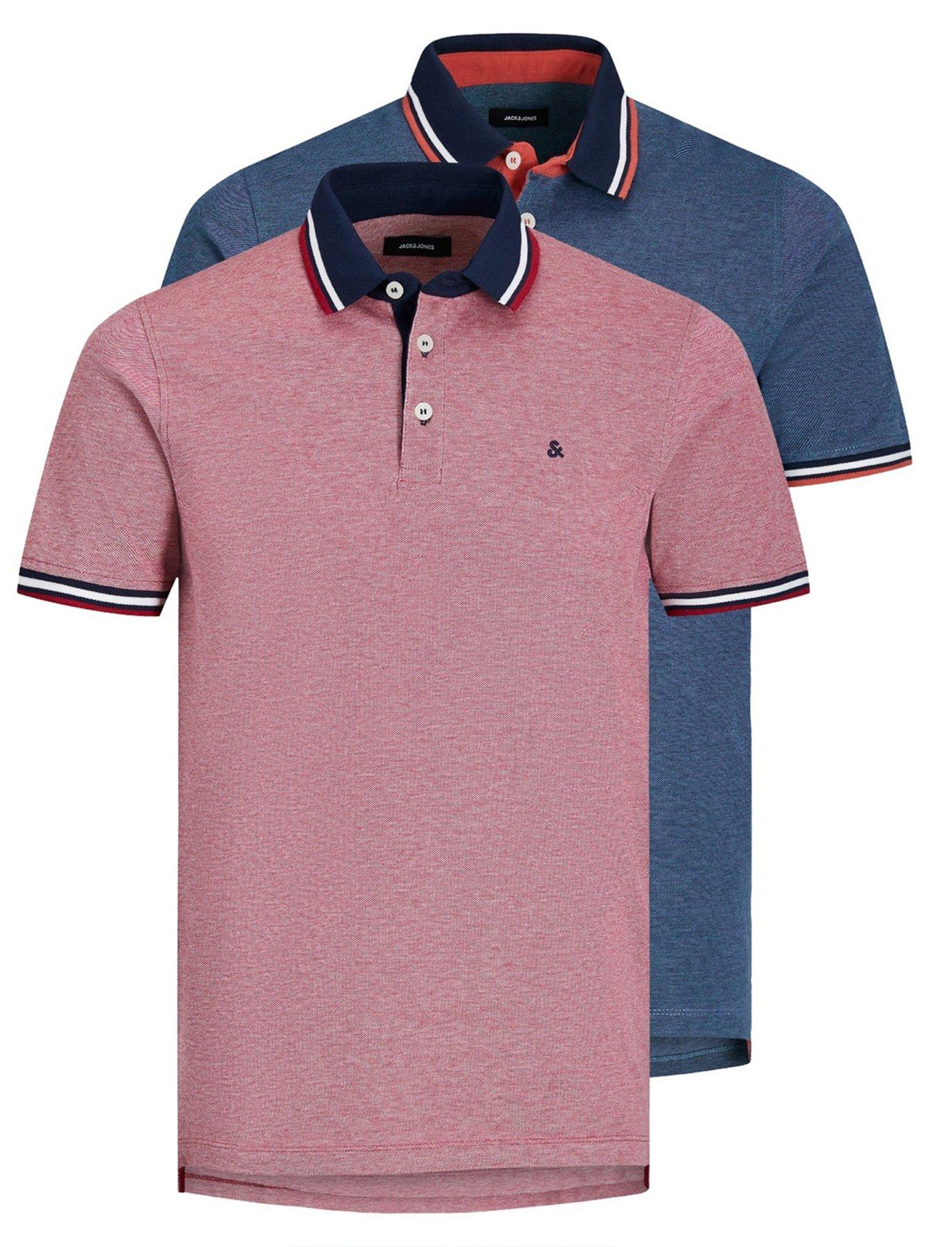 Jack & Jones 2-Pack Paulos Short Sleeve Polo Shirts - Multi