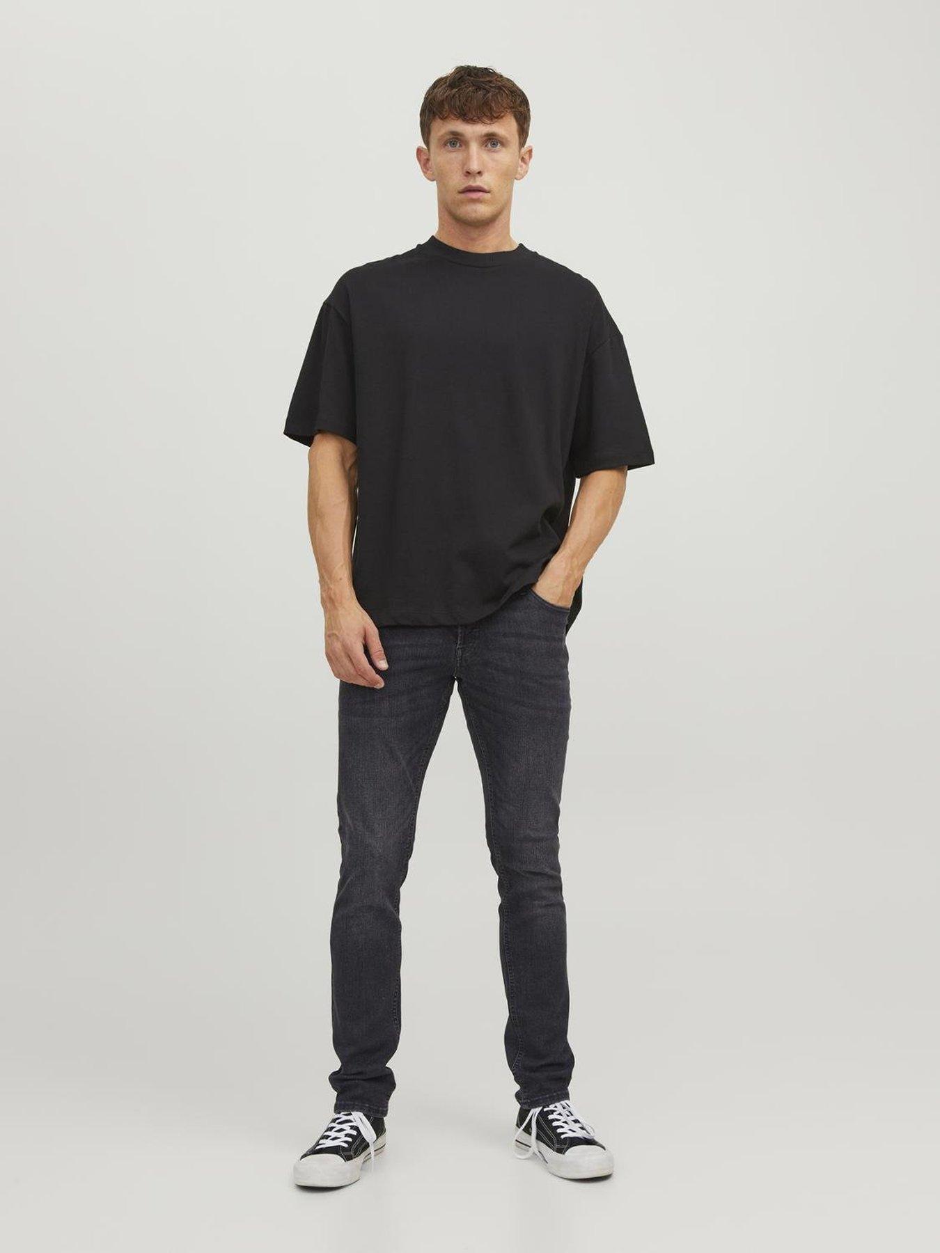  image of jack-jones-glenn-slim-fit-jeans-black