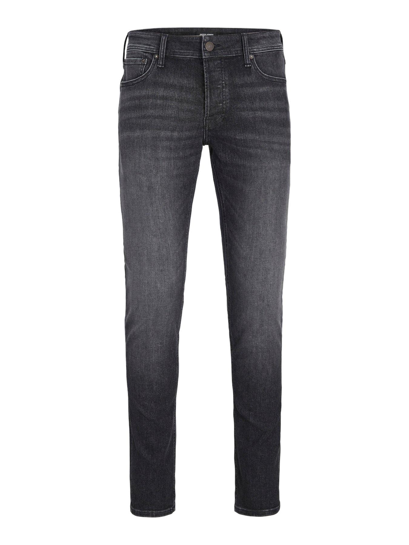  image of jack-jones-glenn-slim-fit-jeans-black