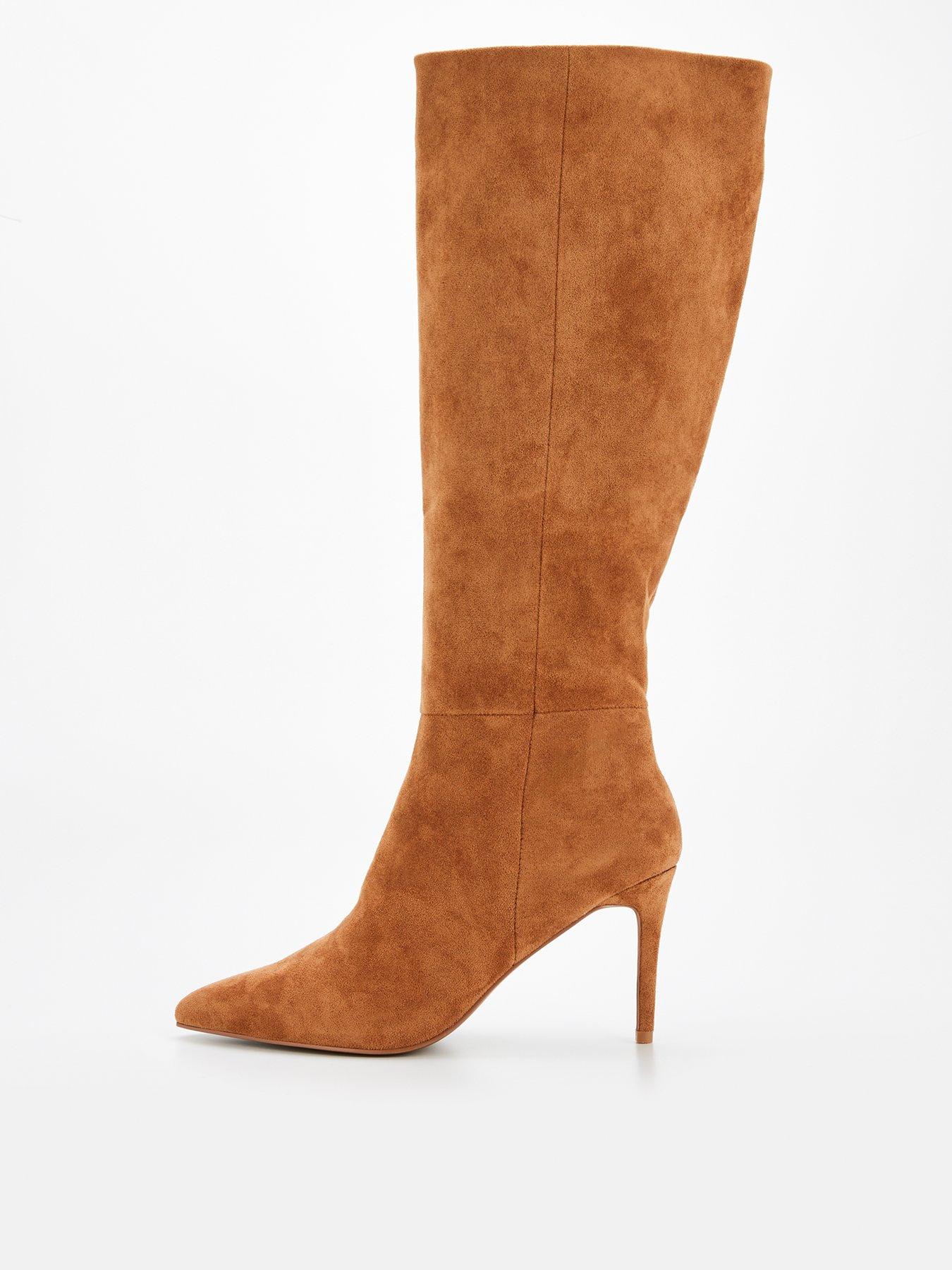 undefined Point Toe Knee Boot - Brown