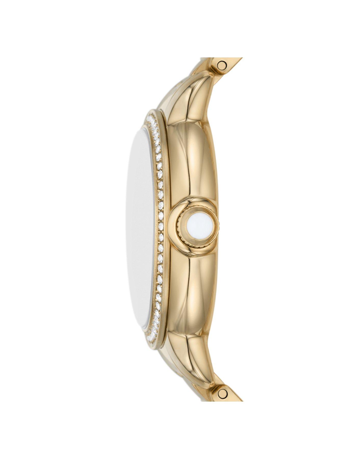  image of emporio-armani-3-hand-gold-tone-stainless-steel-watch