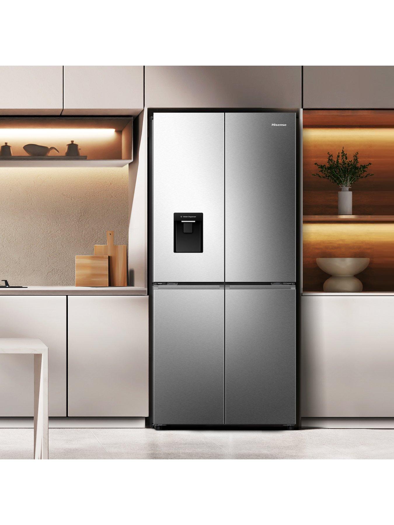  image of hisense-pureflat-slim-rq5p470smie-total-no-frost-american-fridge-freezer-with-my-fresh-choice-zone-stainless-steel