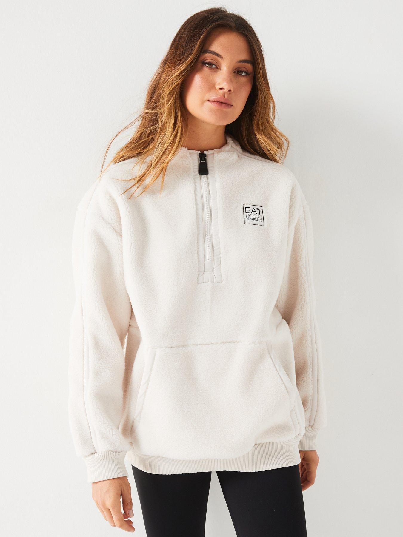 undefined 3/4 Zip Fleece - Off White