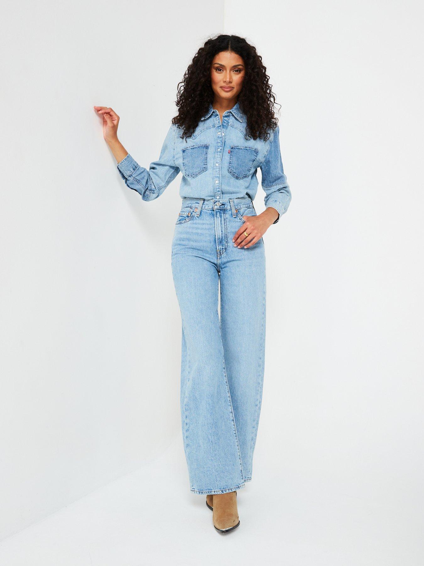 Image 3 of 6 of Levi's Ribcage Wide-leg Jeans - Far And Wide&nbsp;- Blue