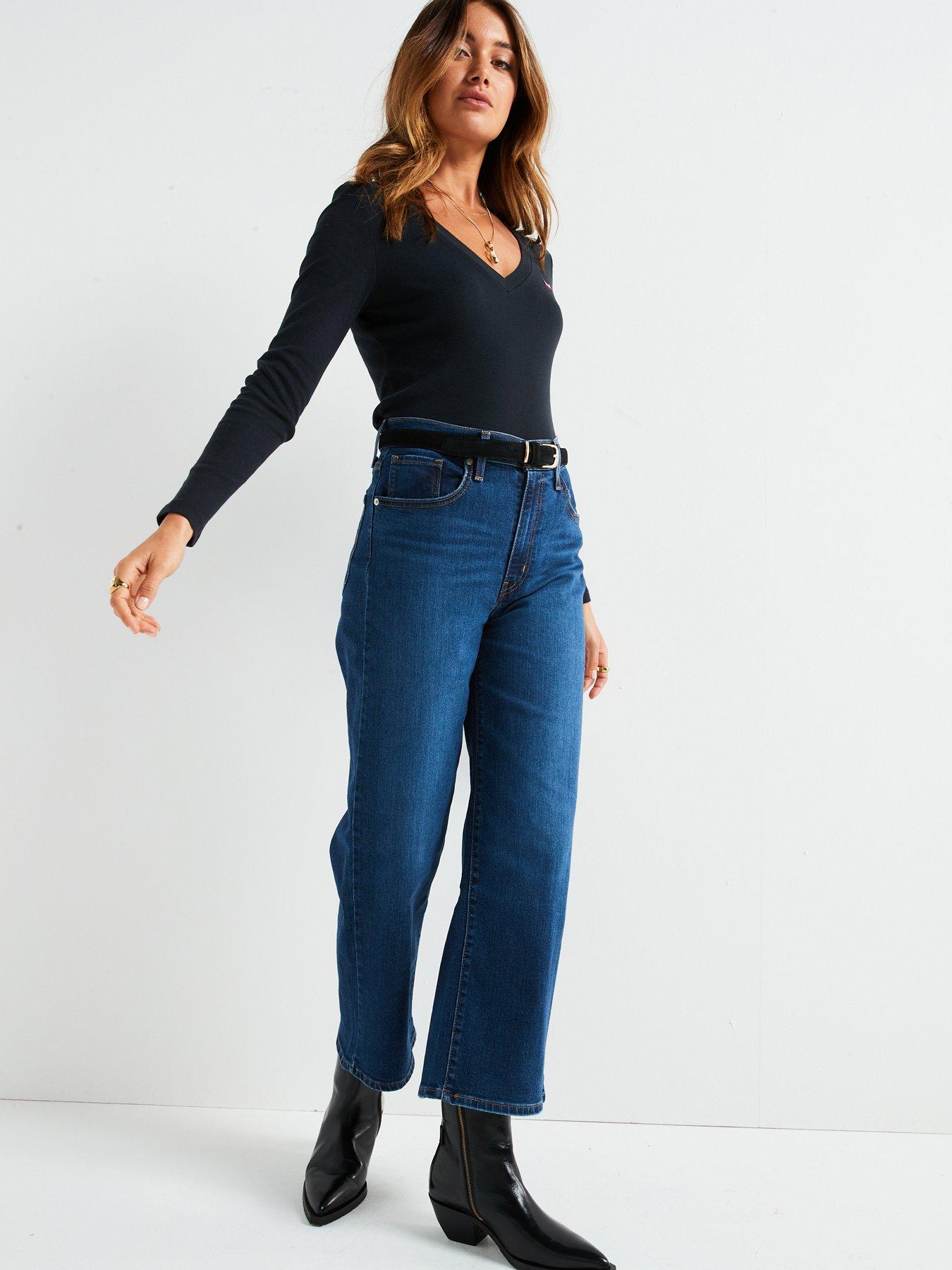  image of levis-high-rise-wide-leg-jeans-winter-evening-blue