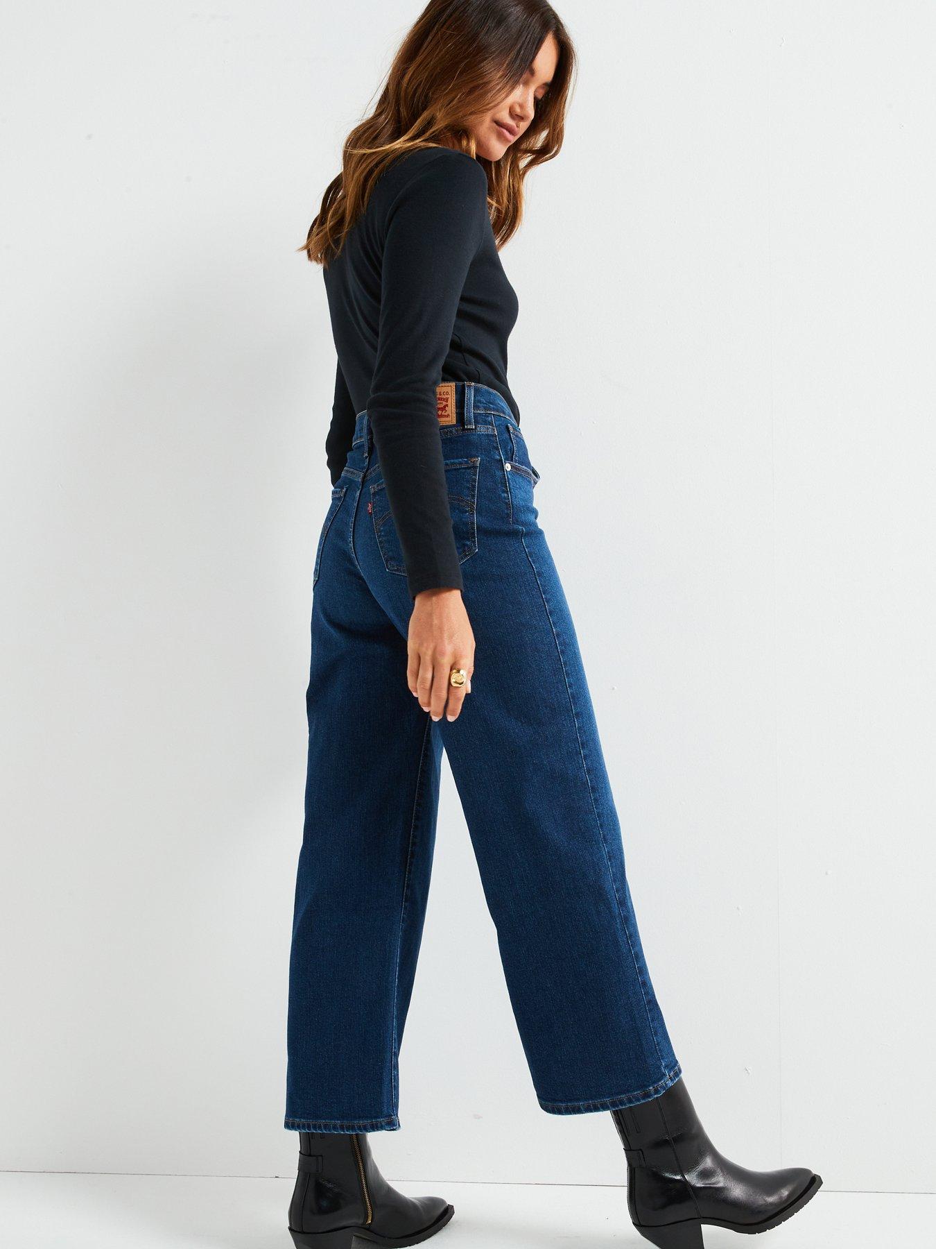  image of levis-high-rise-wide-leg-jeans-winter-evening-blue
