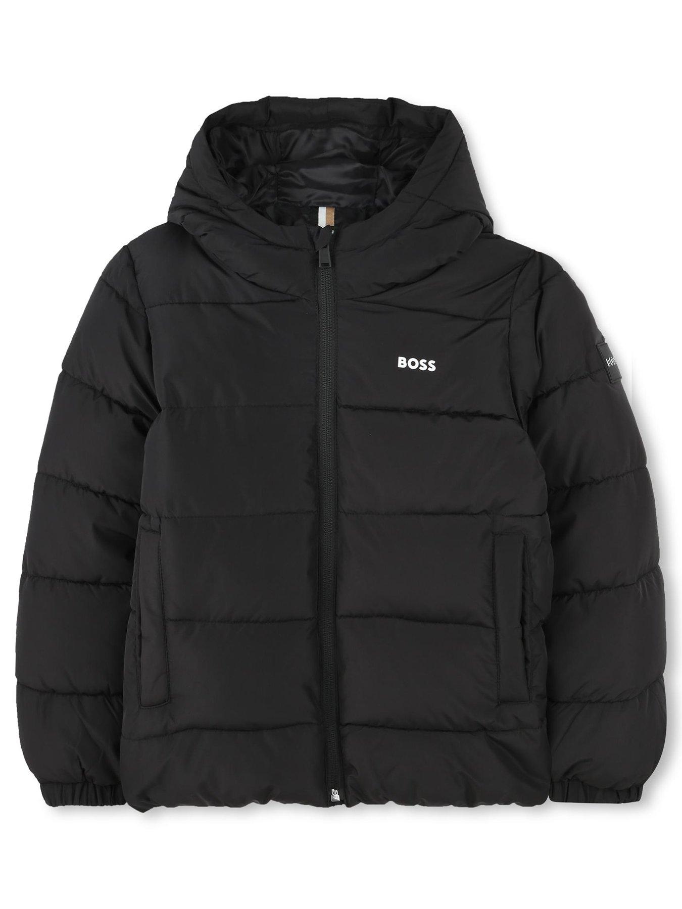 BOSS Boys Padded Coat Black littlewoods