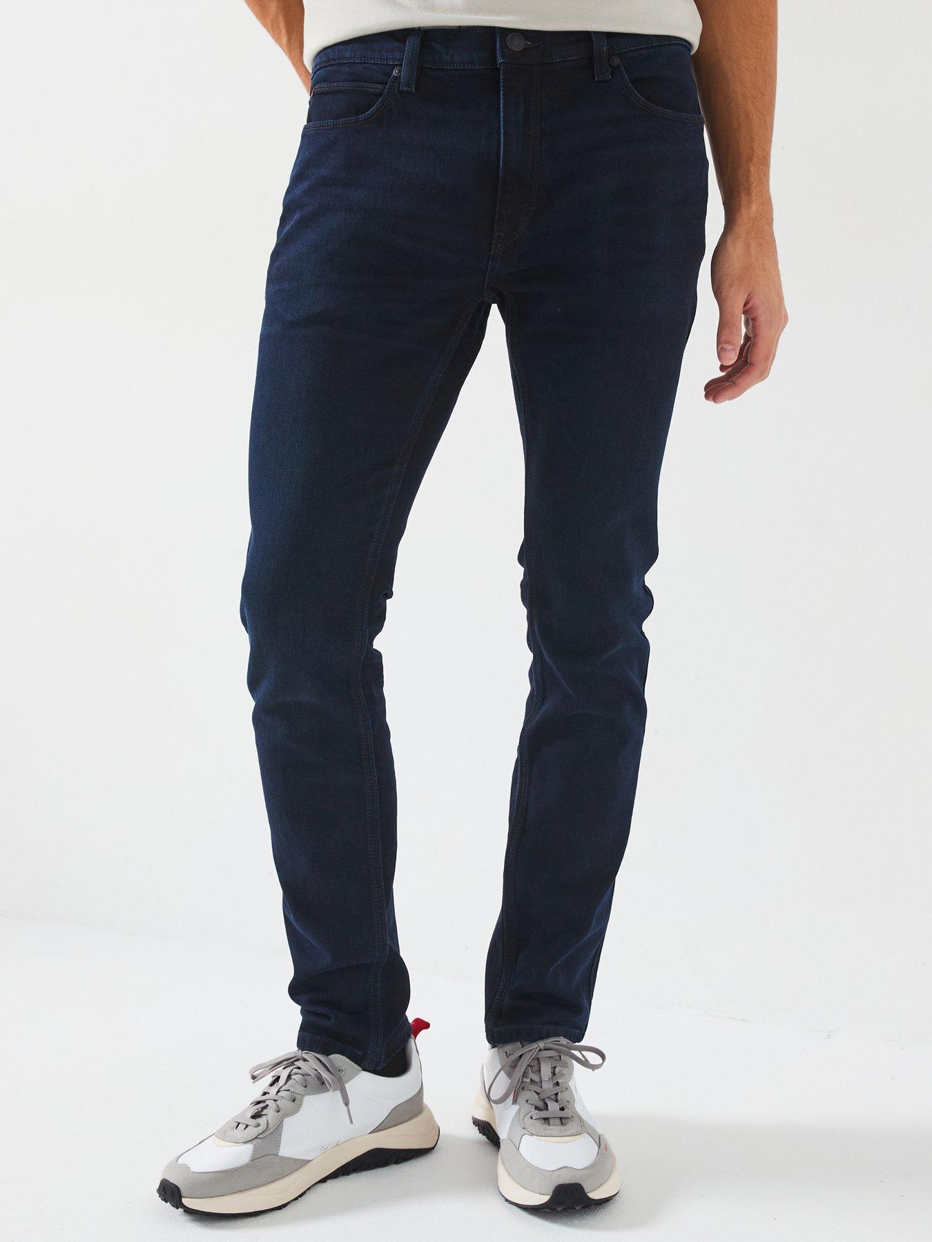  image of hugo-734-extra-slim-fit-jeans-dark-blue