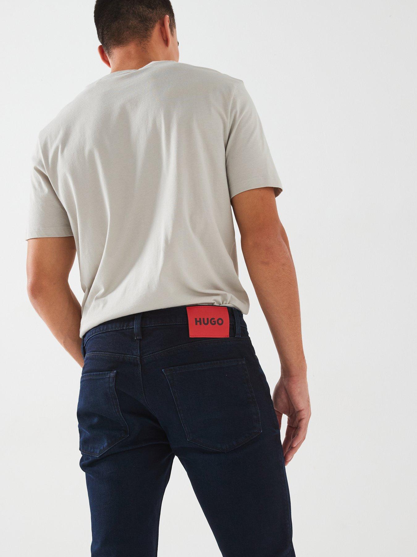  image of hugo-734-extra-slim-fit-jeans-dark-blue