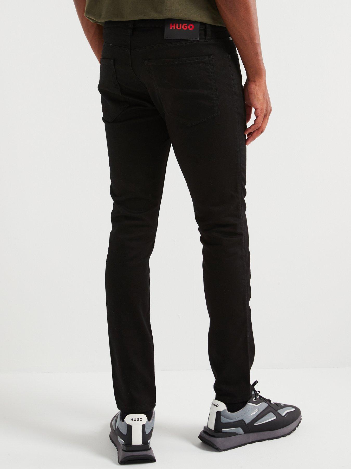  image of hugo-734-extra-slim-fit-jeans-black